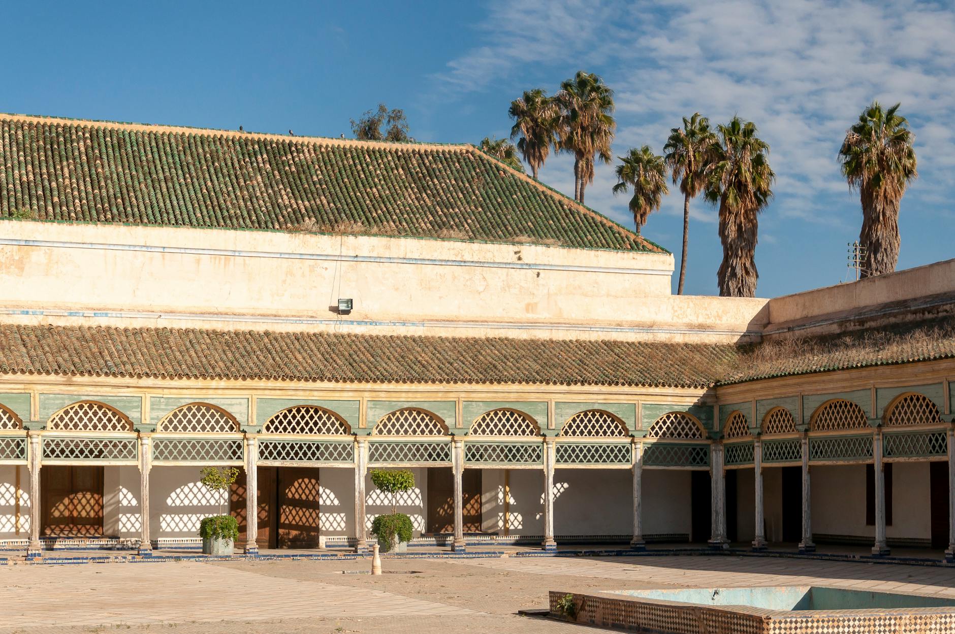 Grand courtyard of Bahia Palace in Marrakesh
