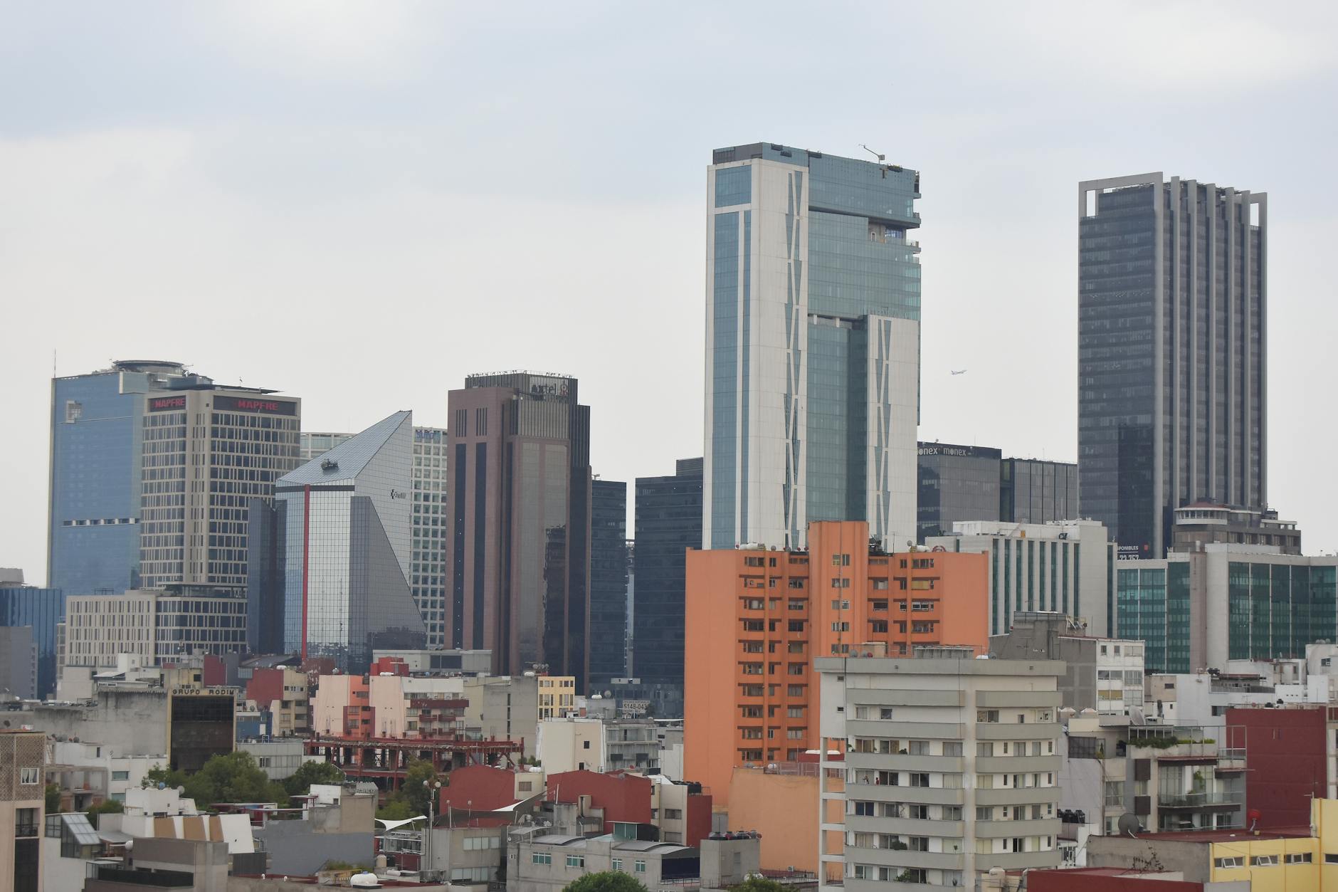 Modern skyscrapers in Mexico City