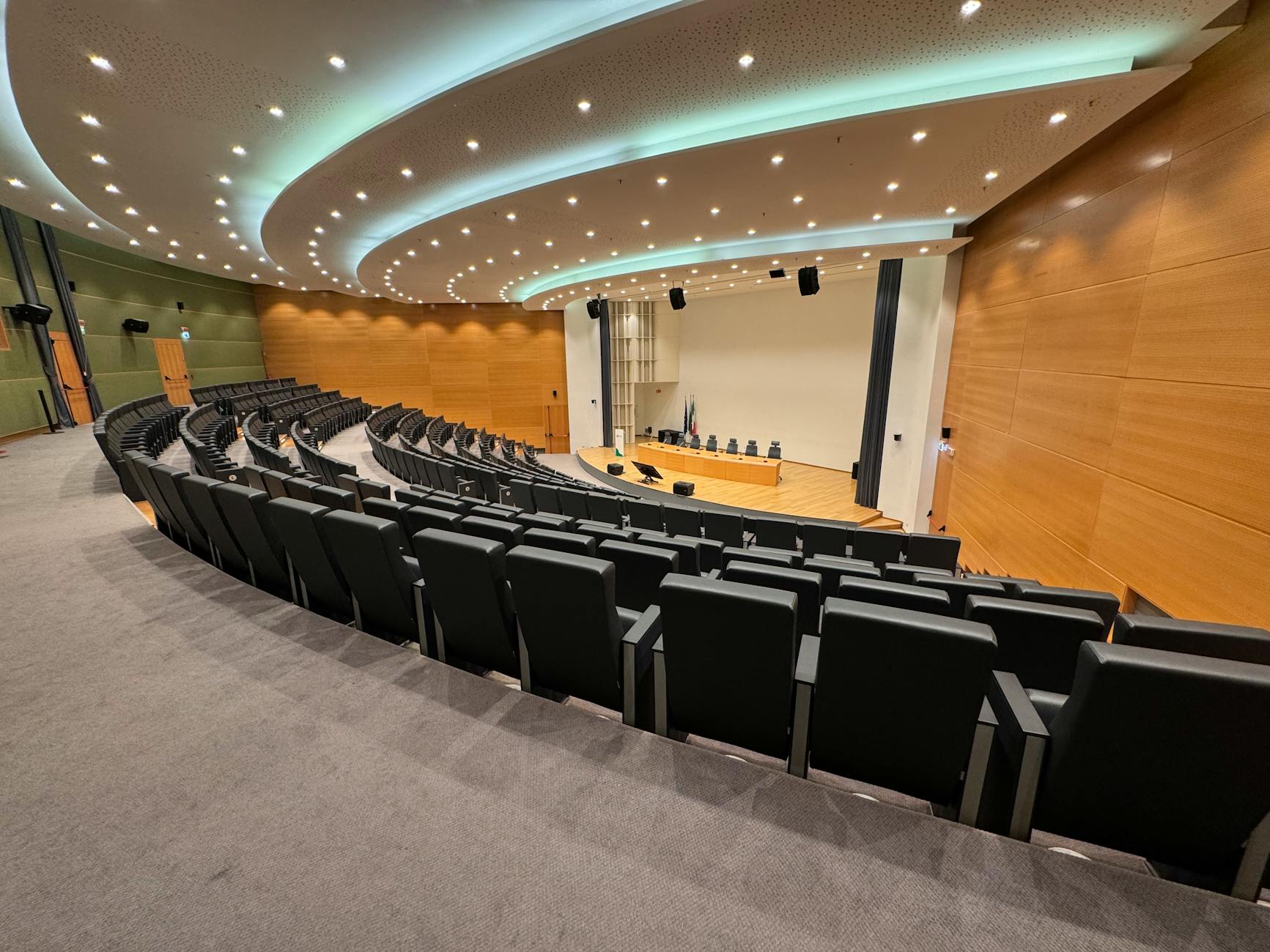 Modern auditorium with seating and stage in Milan