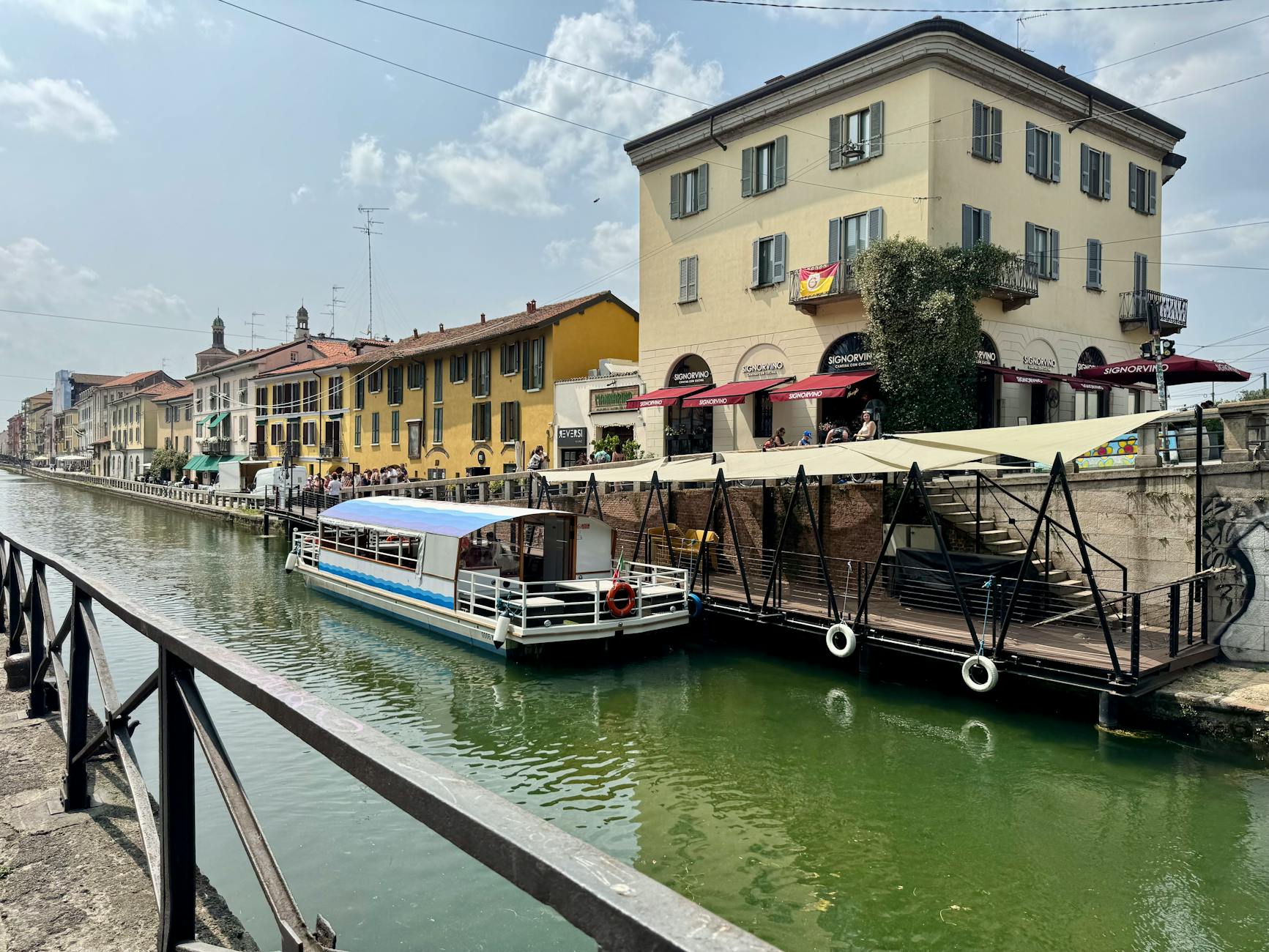 Canal view in Milan's Navigli district