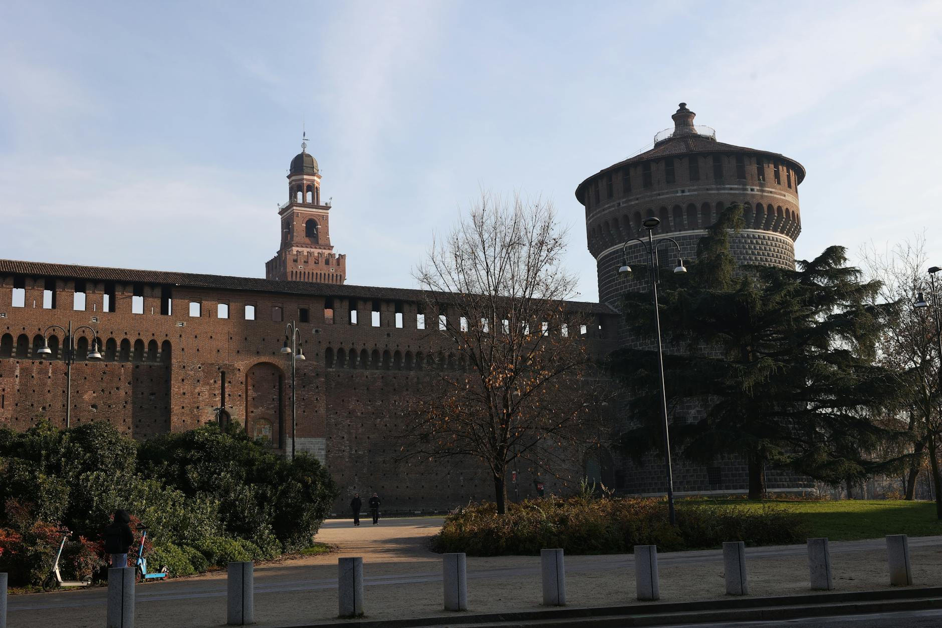 Sforza Castle in Milan on a clear day