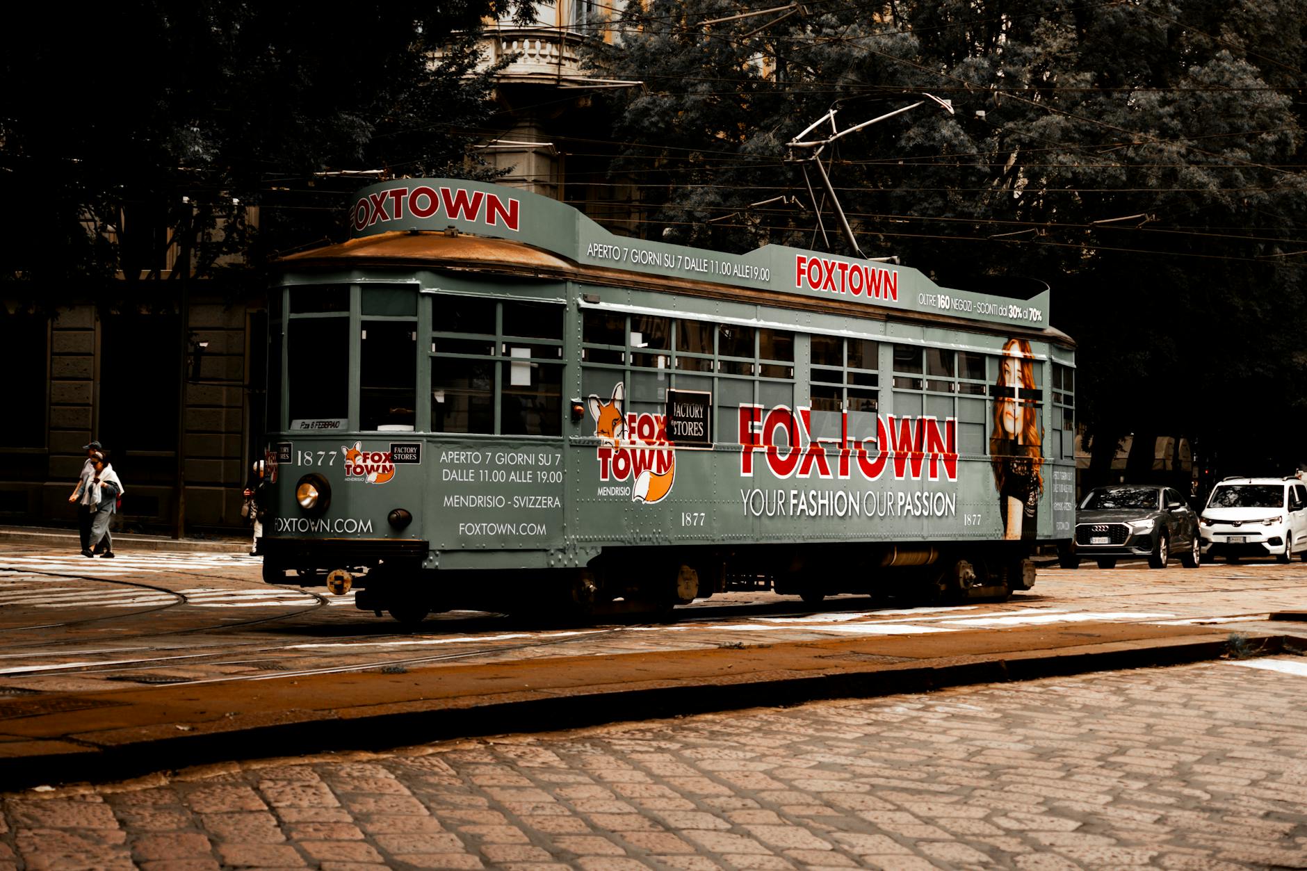 Tram on a Milan street