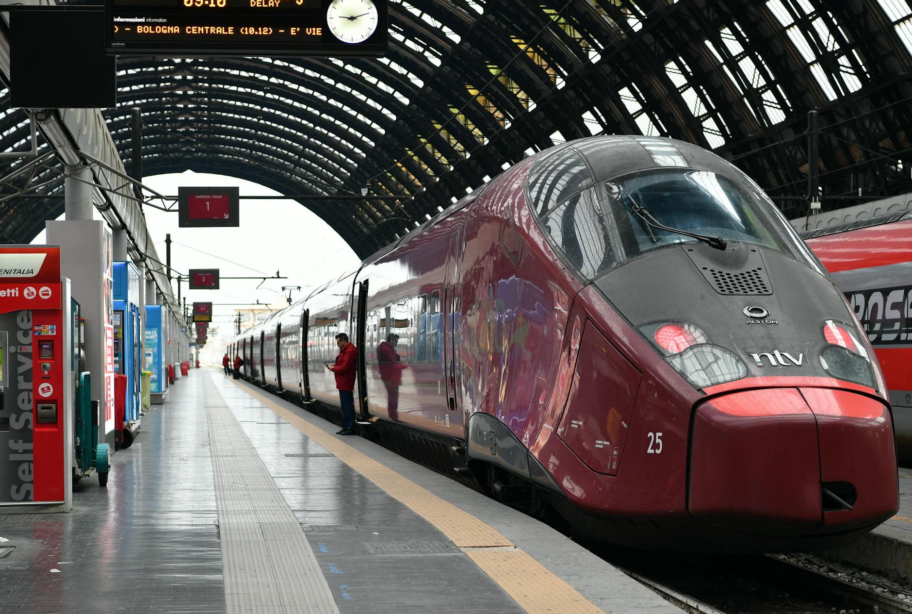 High-speed train at Milano Centrale railway station
