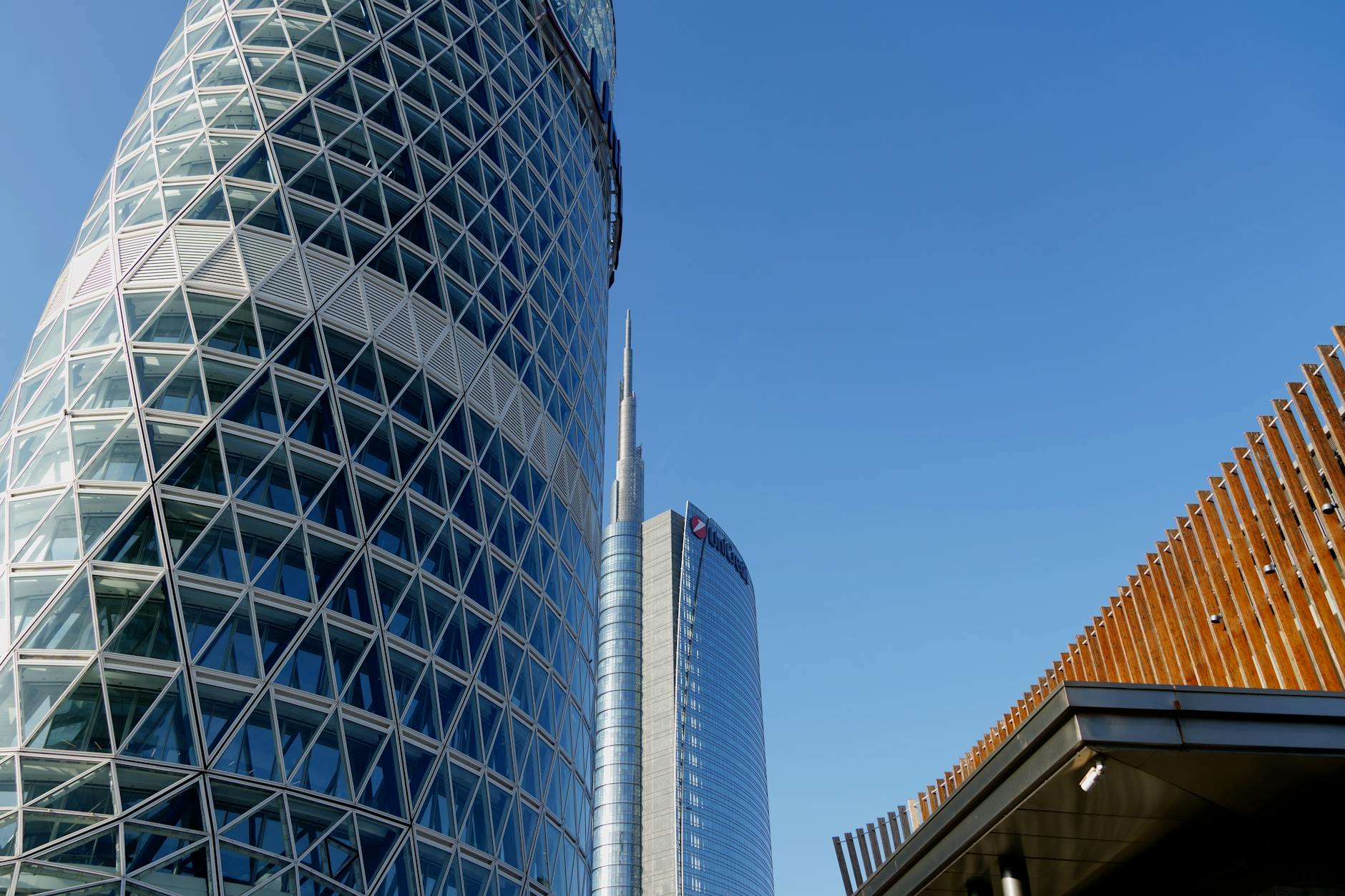 Glass skyscrapers in Milan