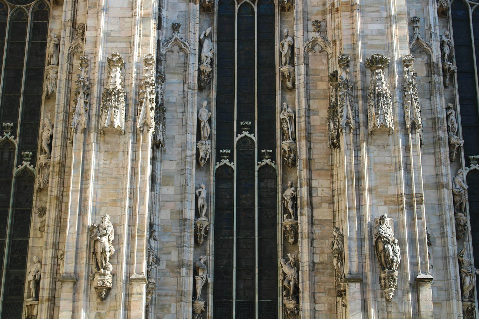 Gothic facade of Milan Cathedral