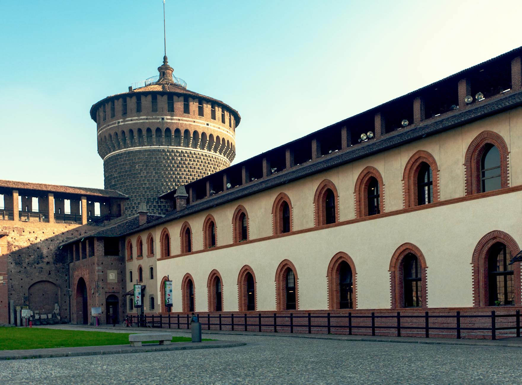Sforza Castle in Milan under clear daylight