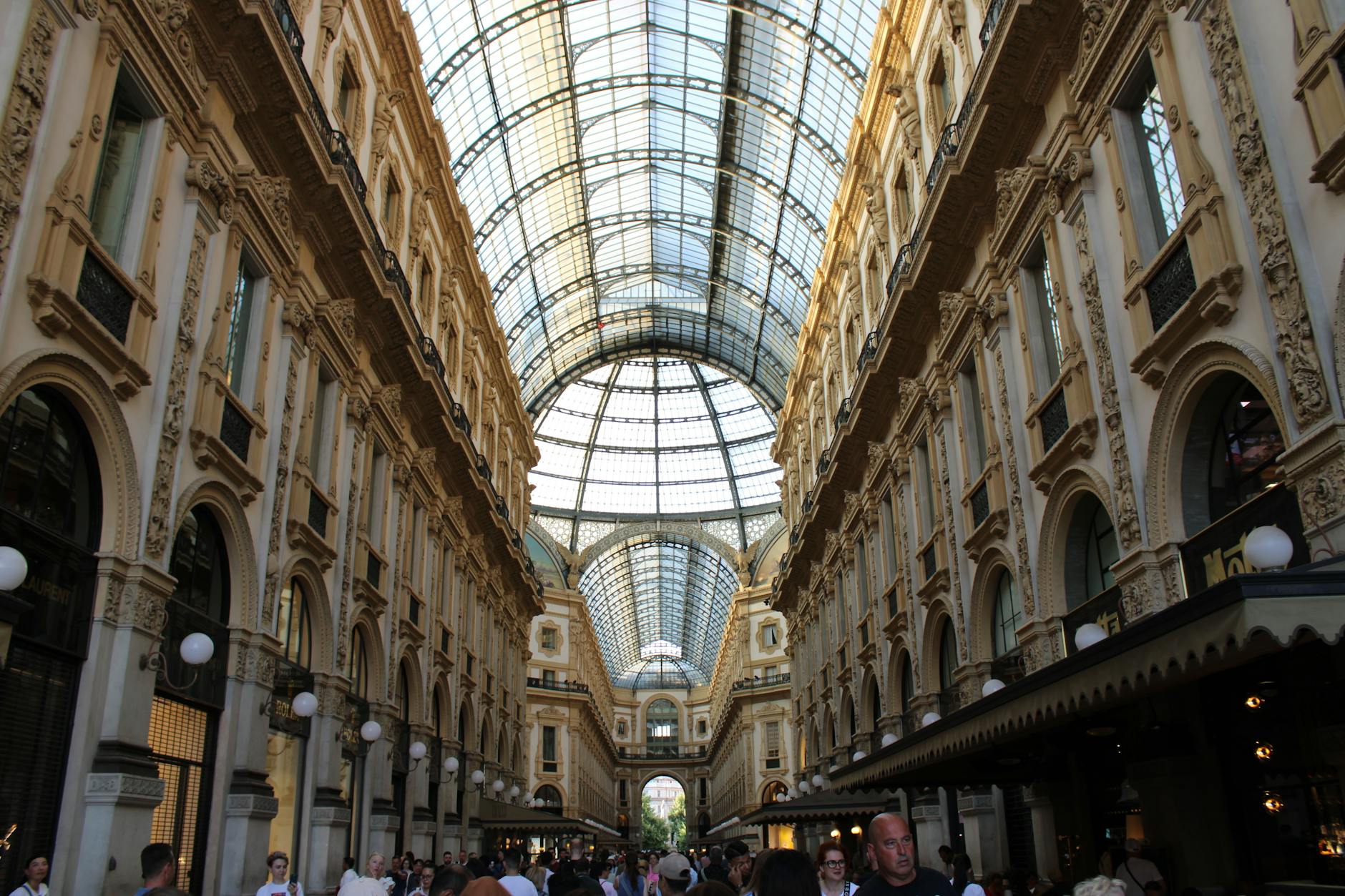 Interior of Galleria Vittorio Emanuele II in Milan