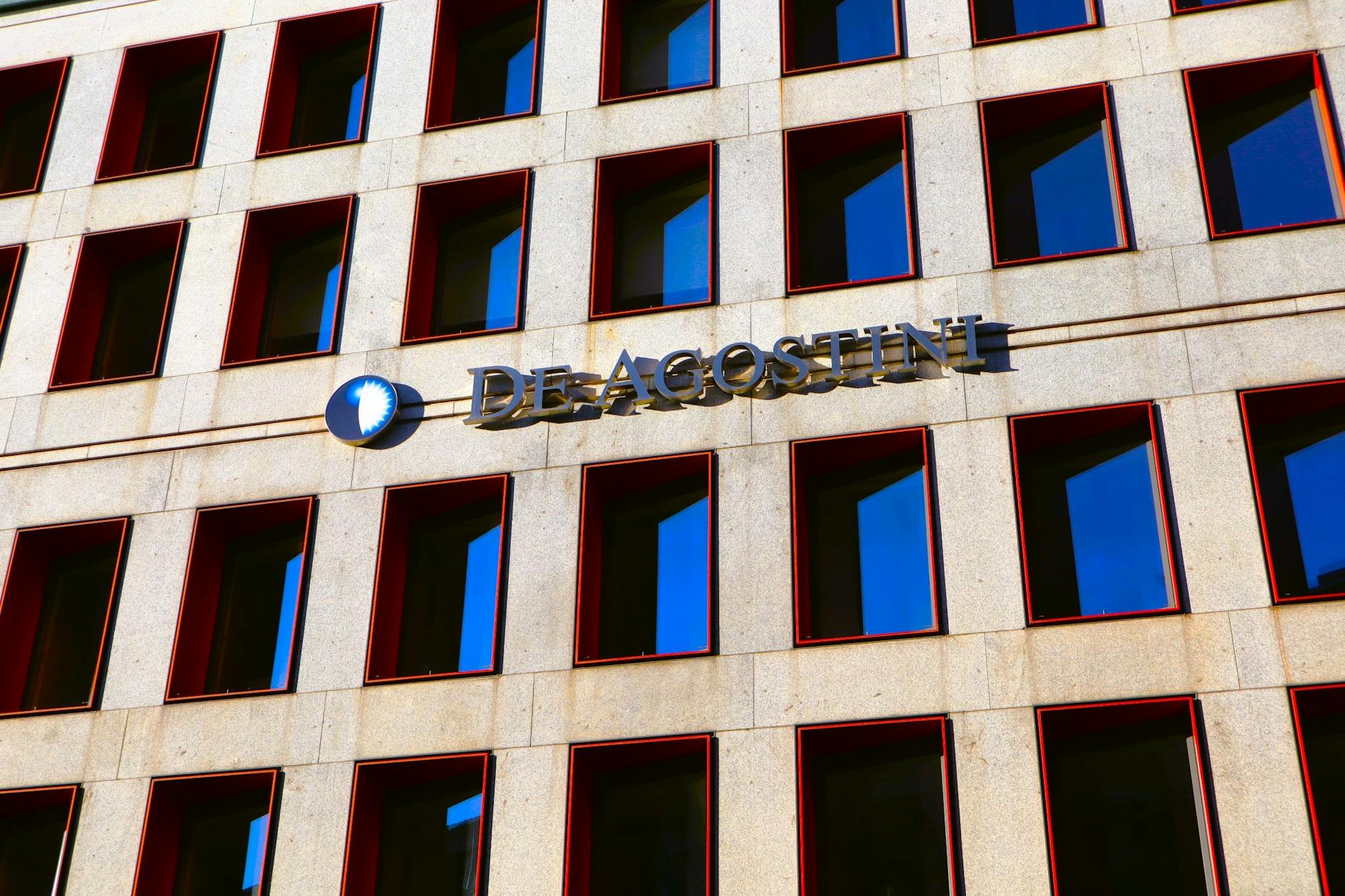 Modern De Agostini building in Milan