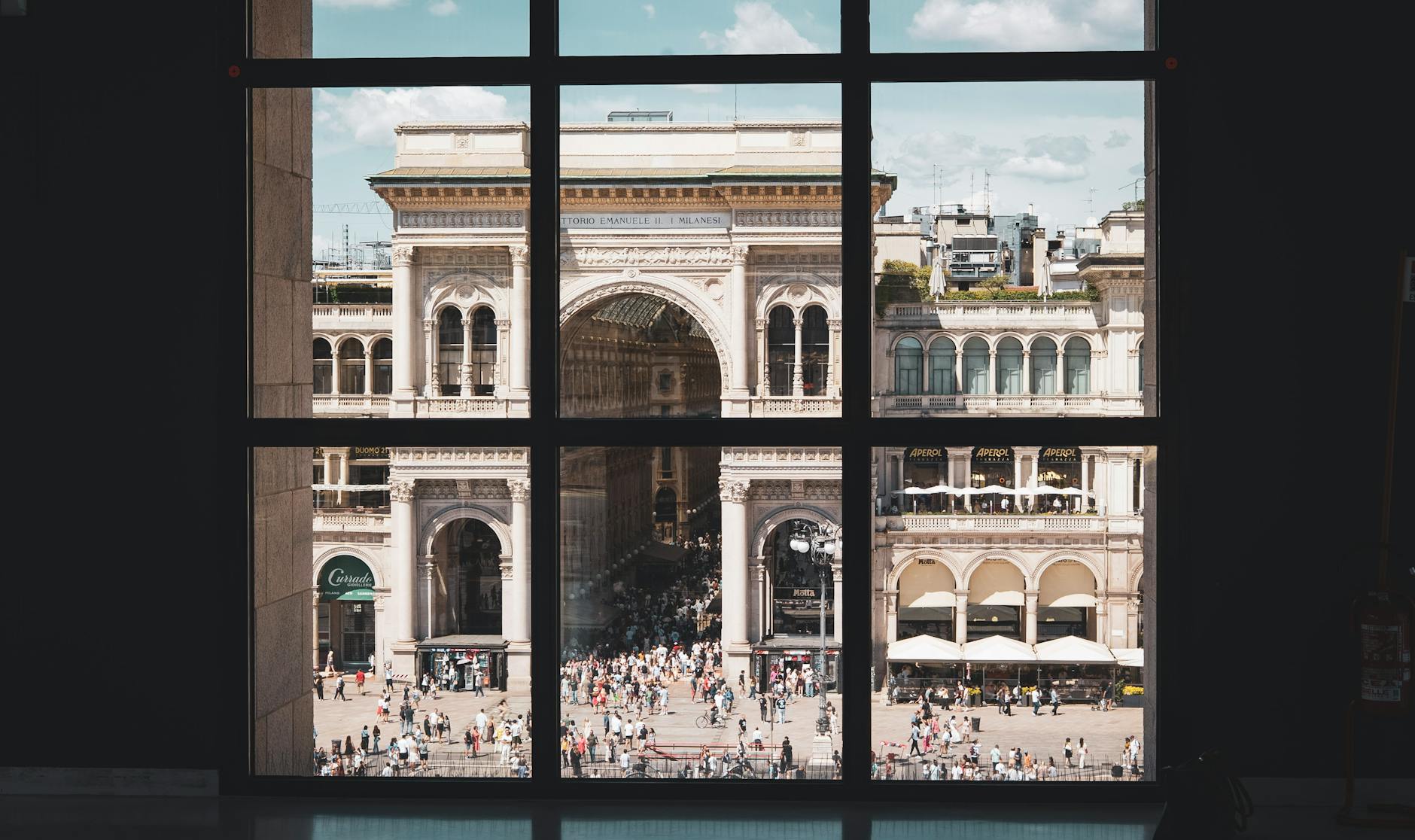 Galleria Vittorio Emanuele II seen from a window