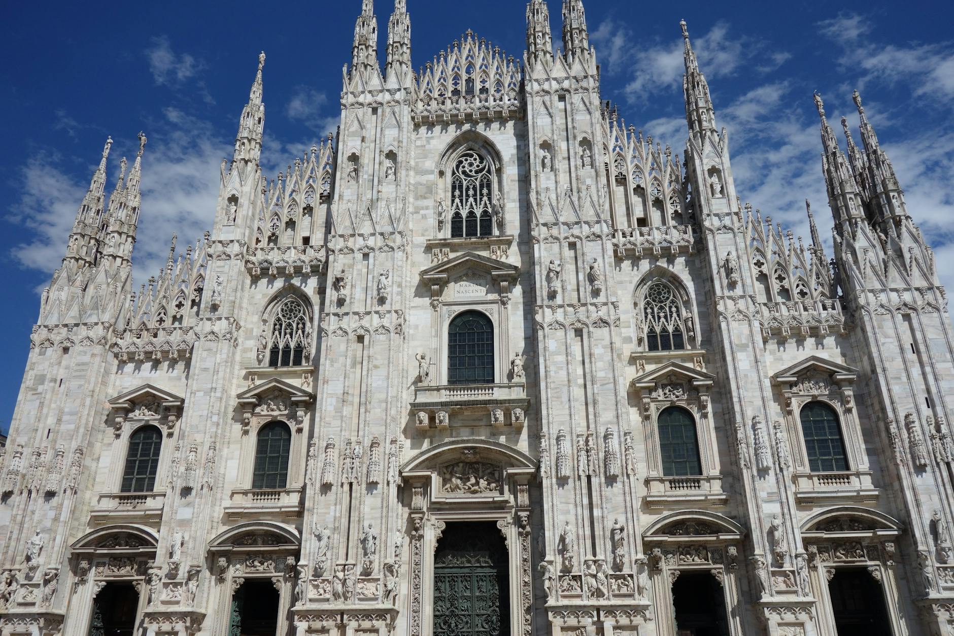 Milan Cathedral under clear blue sky