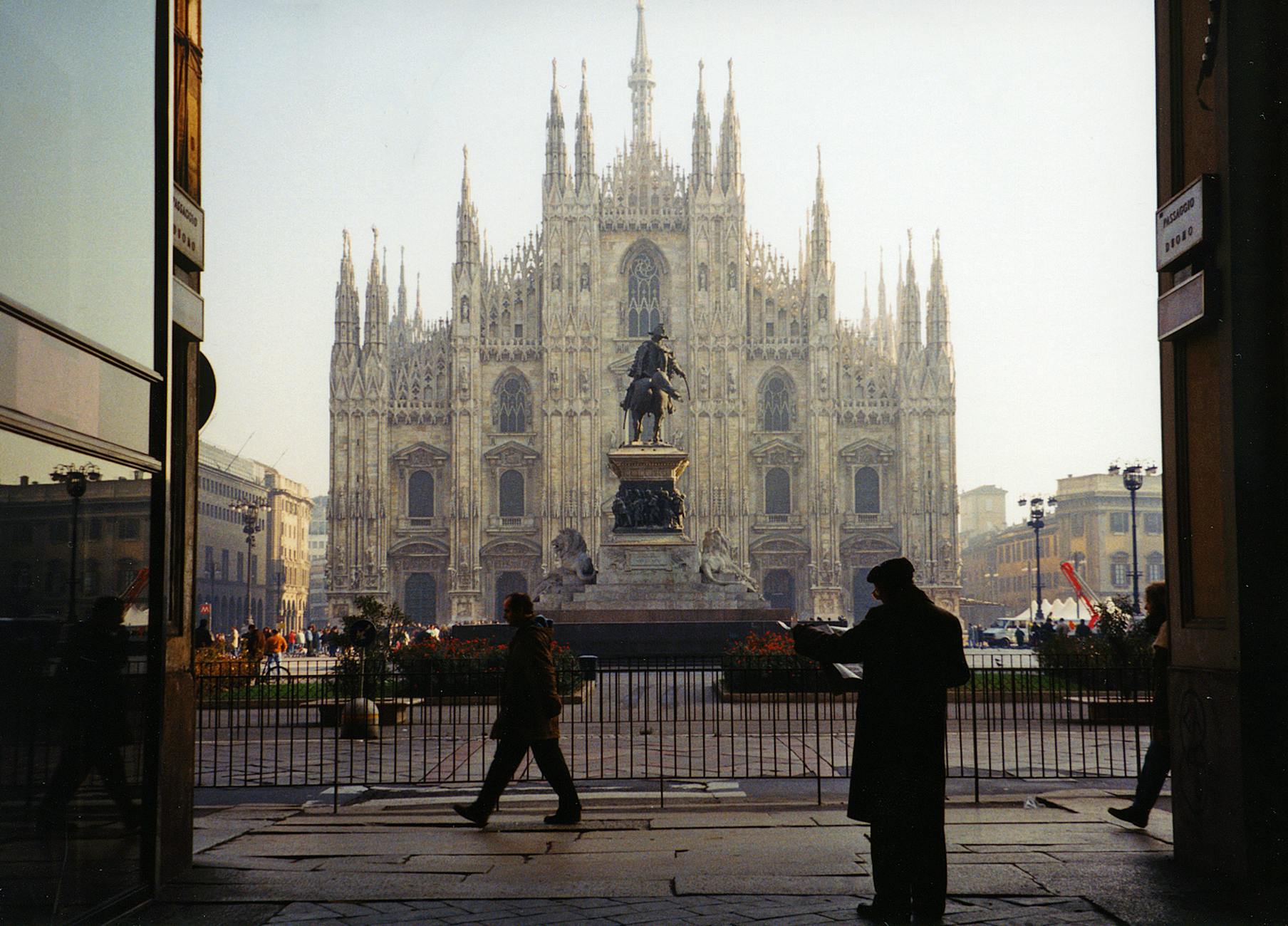 Milan Cathedral with people in the foreground