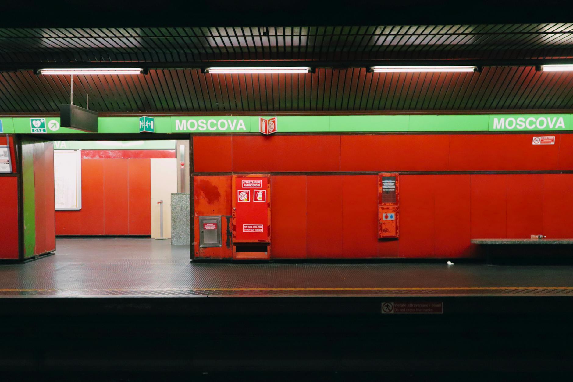 Moscova metro station in Milan