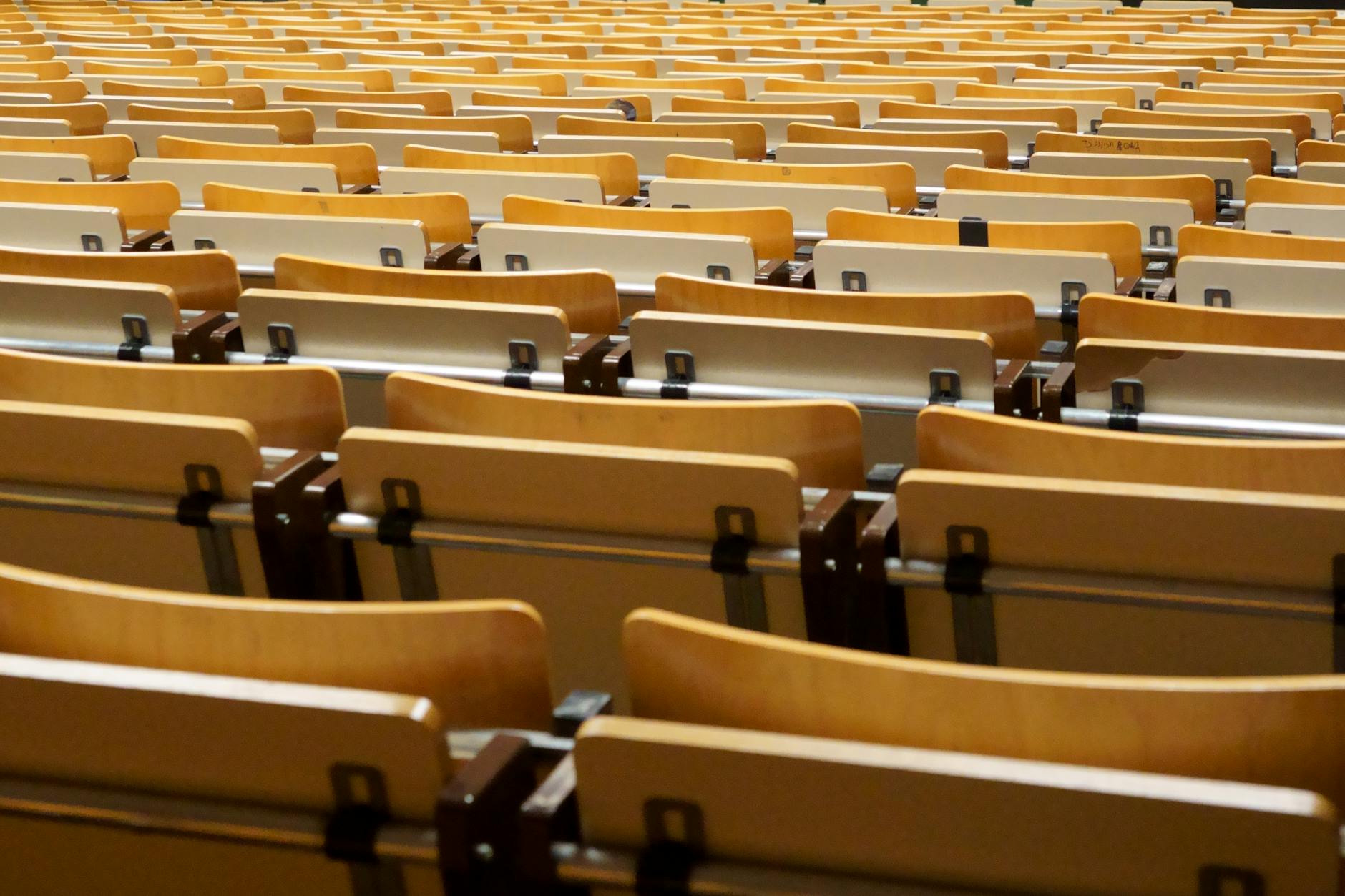 Empty auditorium seats