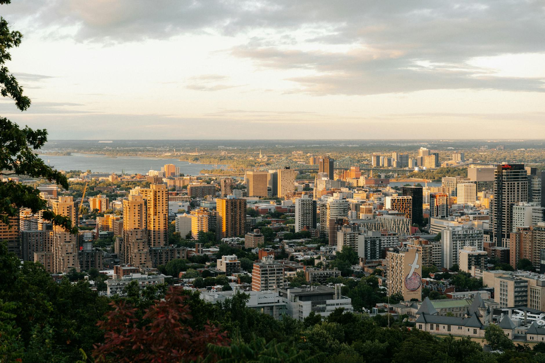 Montreal skyline at sunset