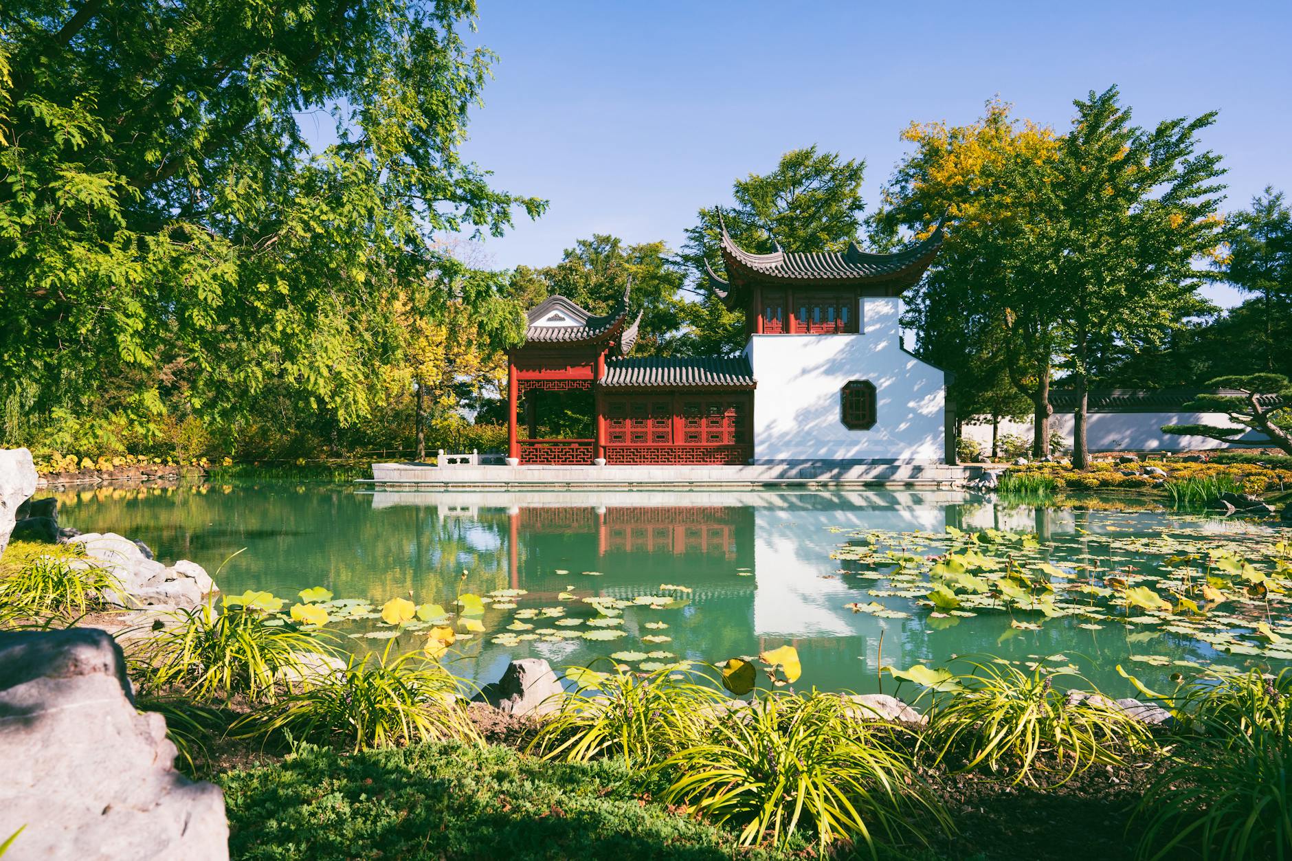 Chinese pavilion at Montreal Botanical Garden
