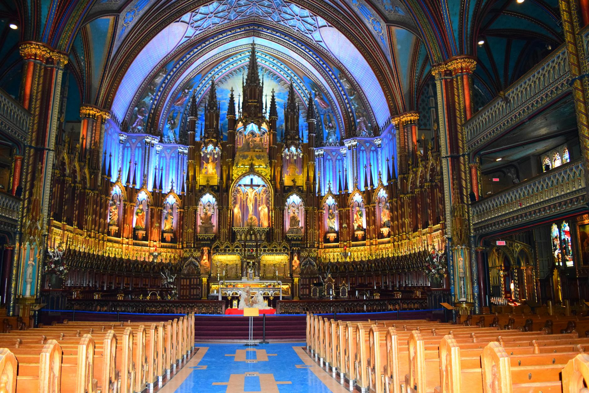 Notre-Dame Basilica interior in Montreal