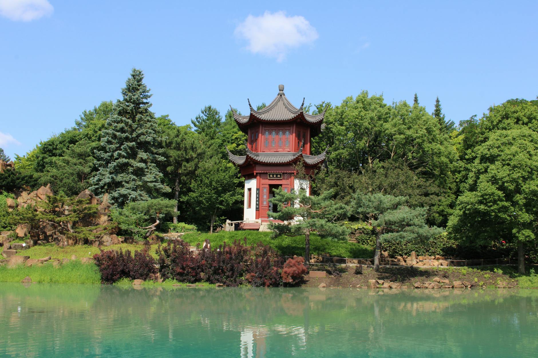 Chinese garden pavilion in Montreal