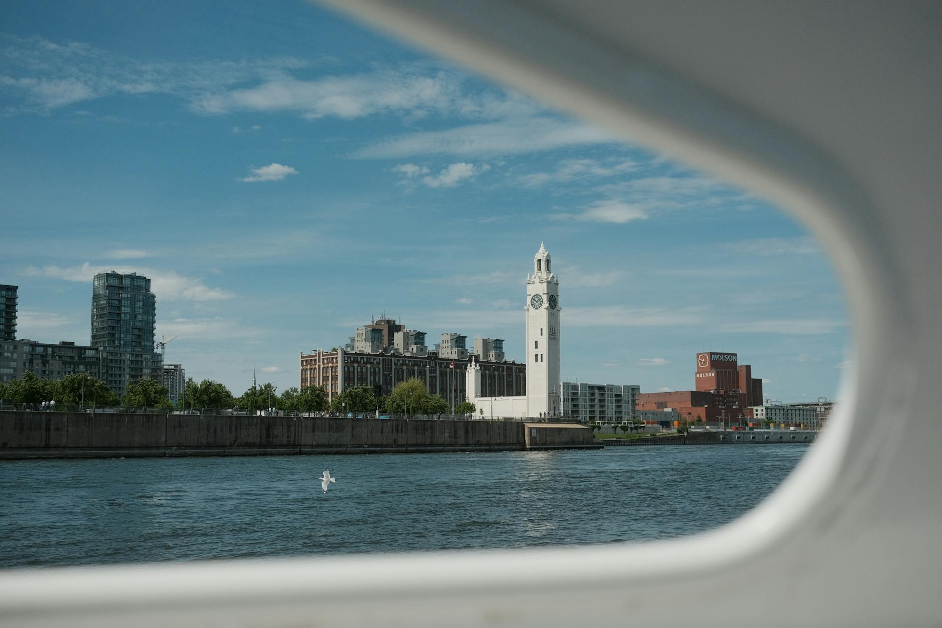 Montreal Clock Tower seen from the water