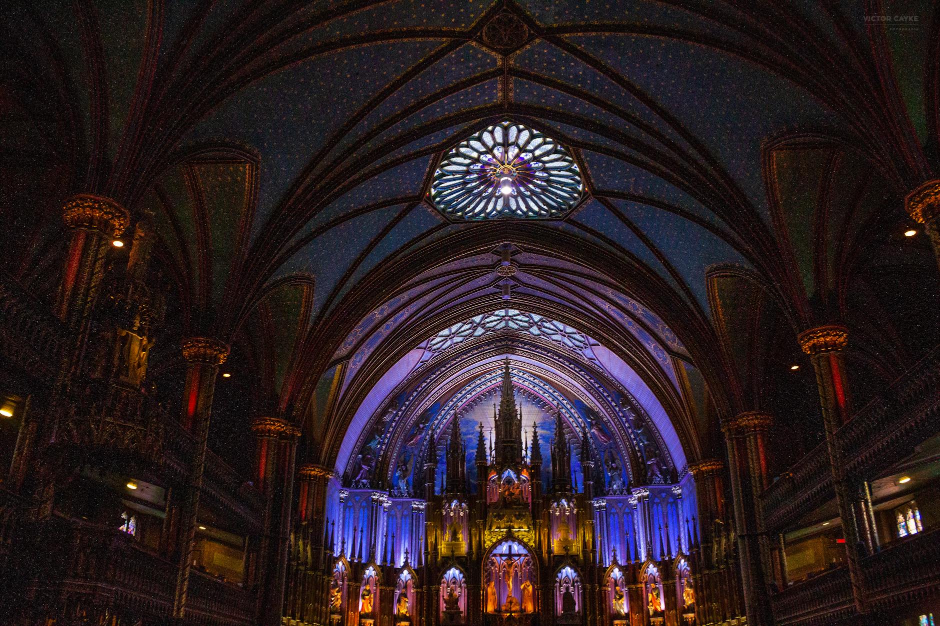 Notre-Dame Basilica interior in Montreal