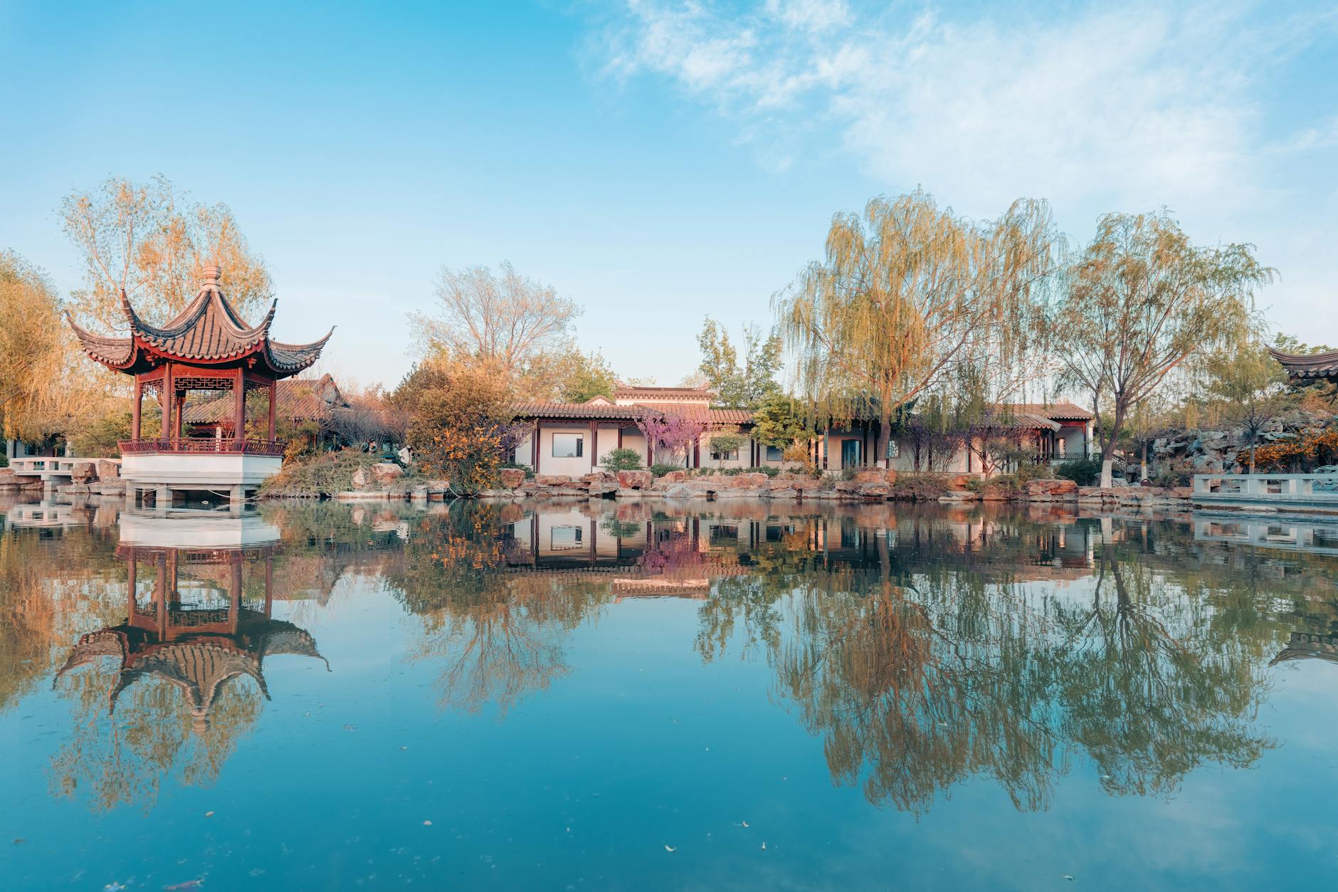 Chinese pavilion in Montreal Botanical Garden