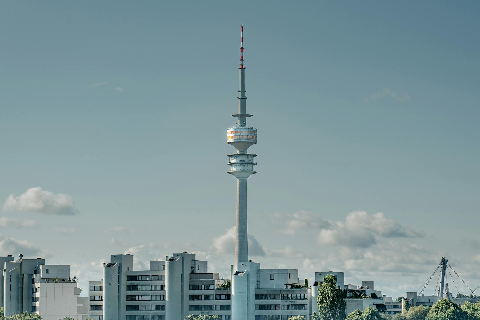 Munich skyline with Olympiaturm