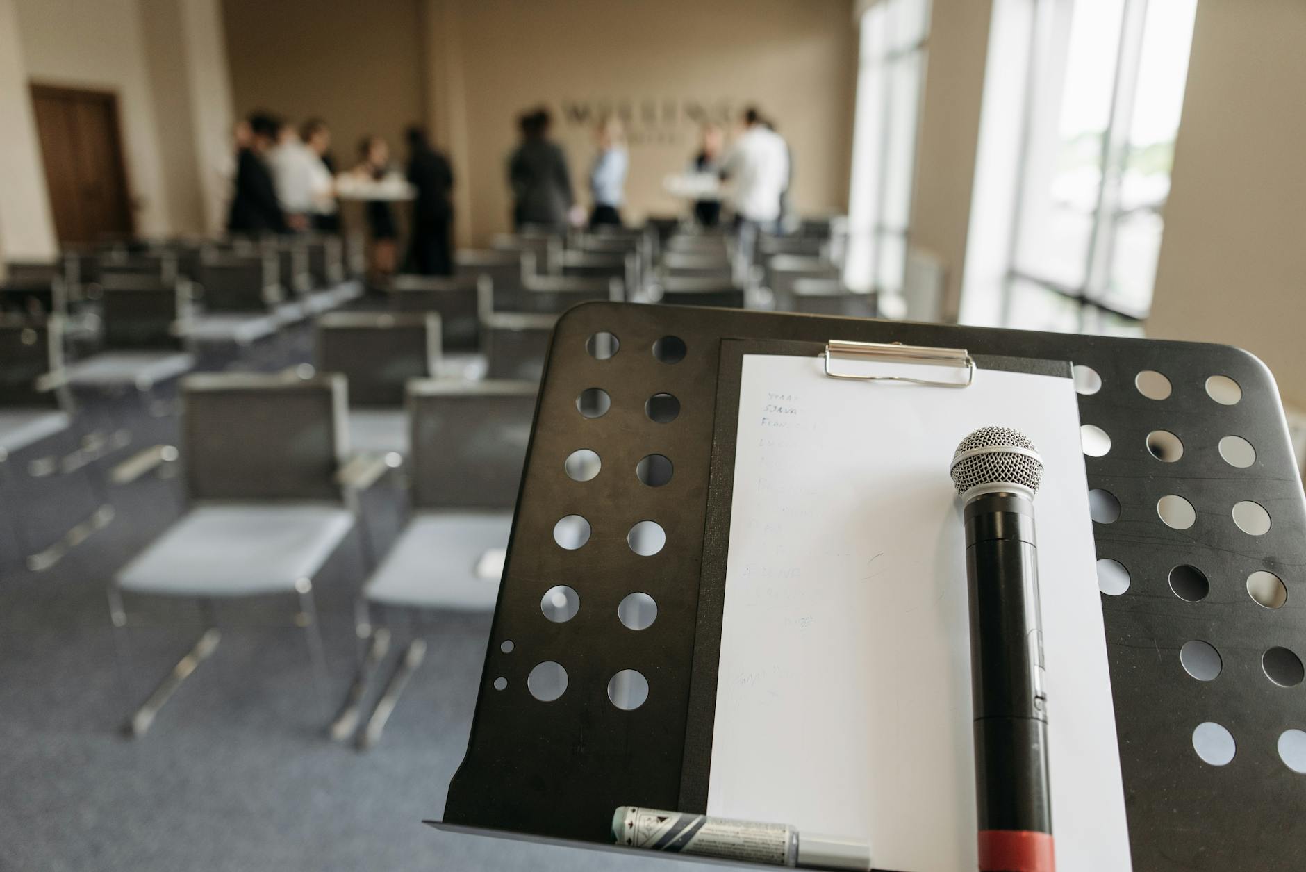 Microphone in a conference room