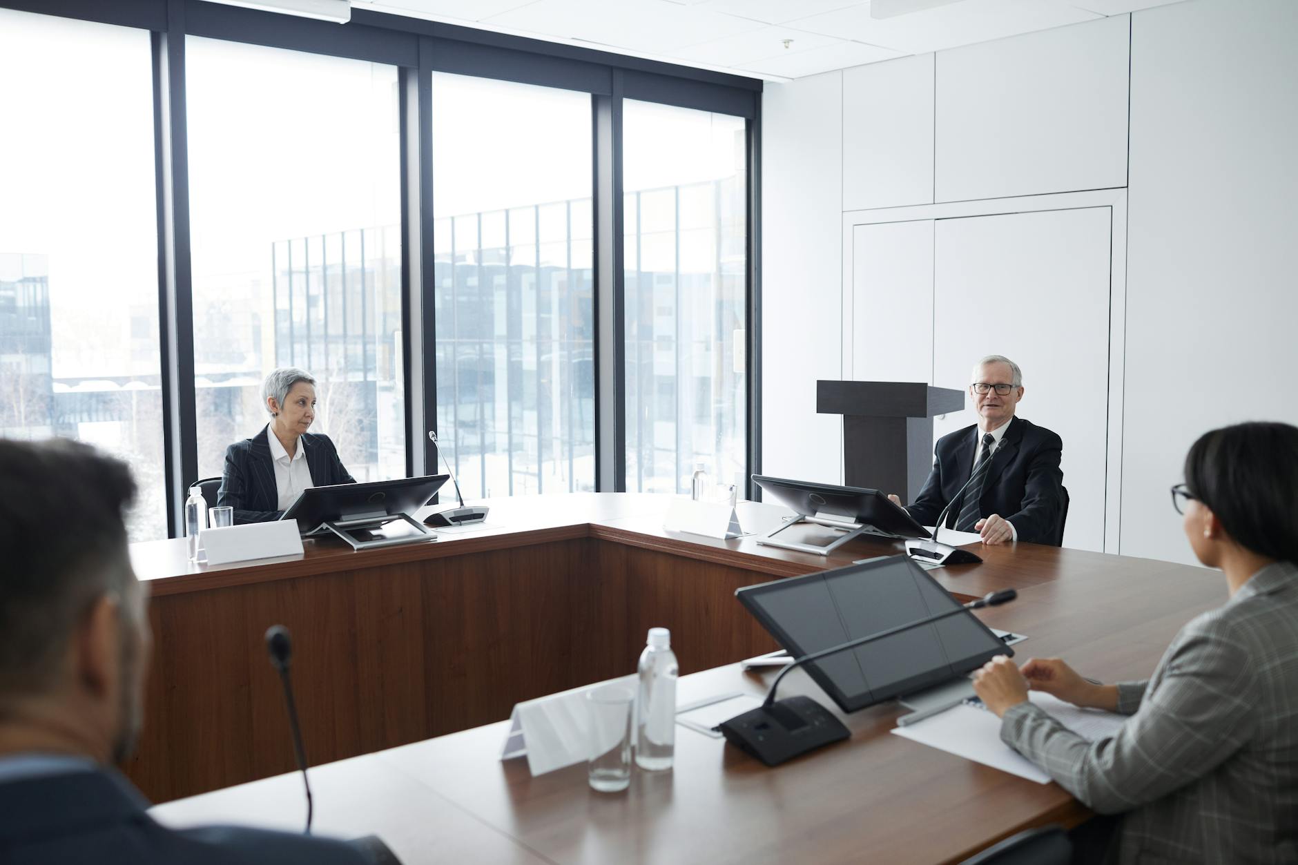 Business professionals in a board meeting