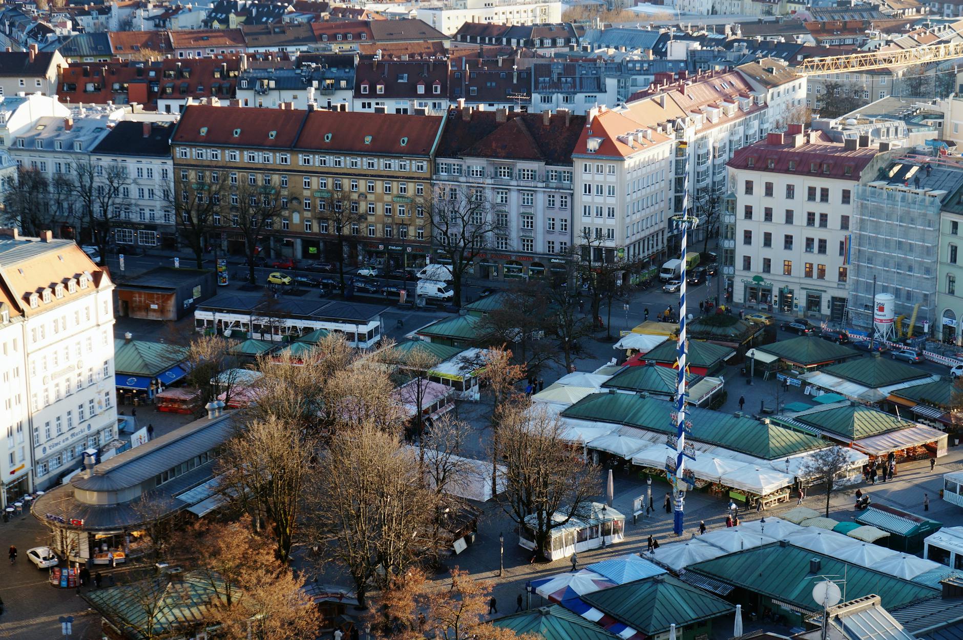 Viktualienmarkt in Munich's historic city center