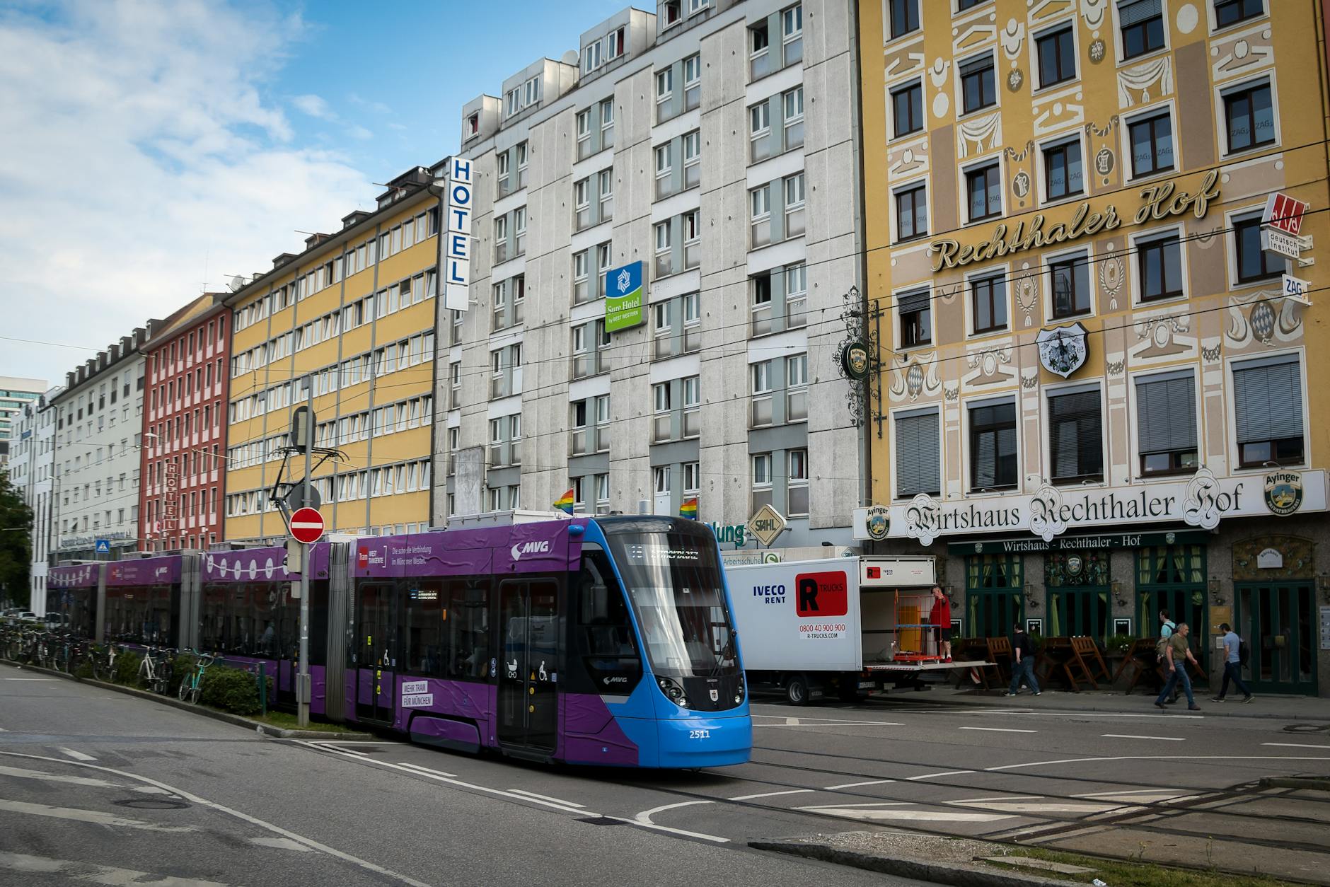 Tram on a Munich street