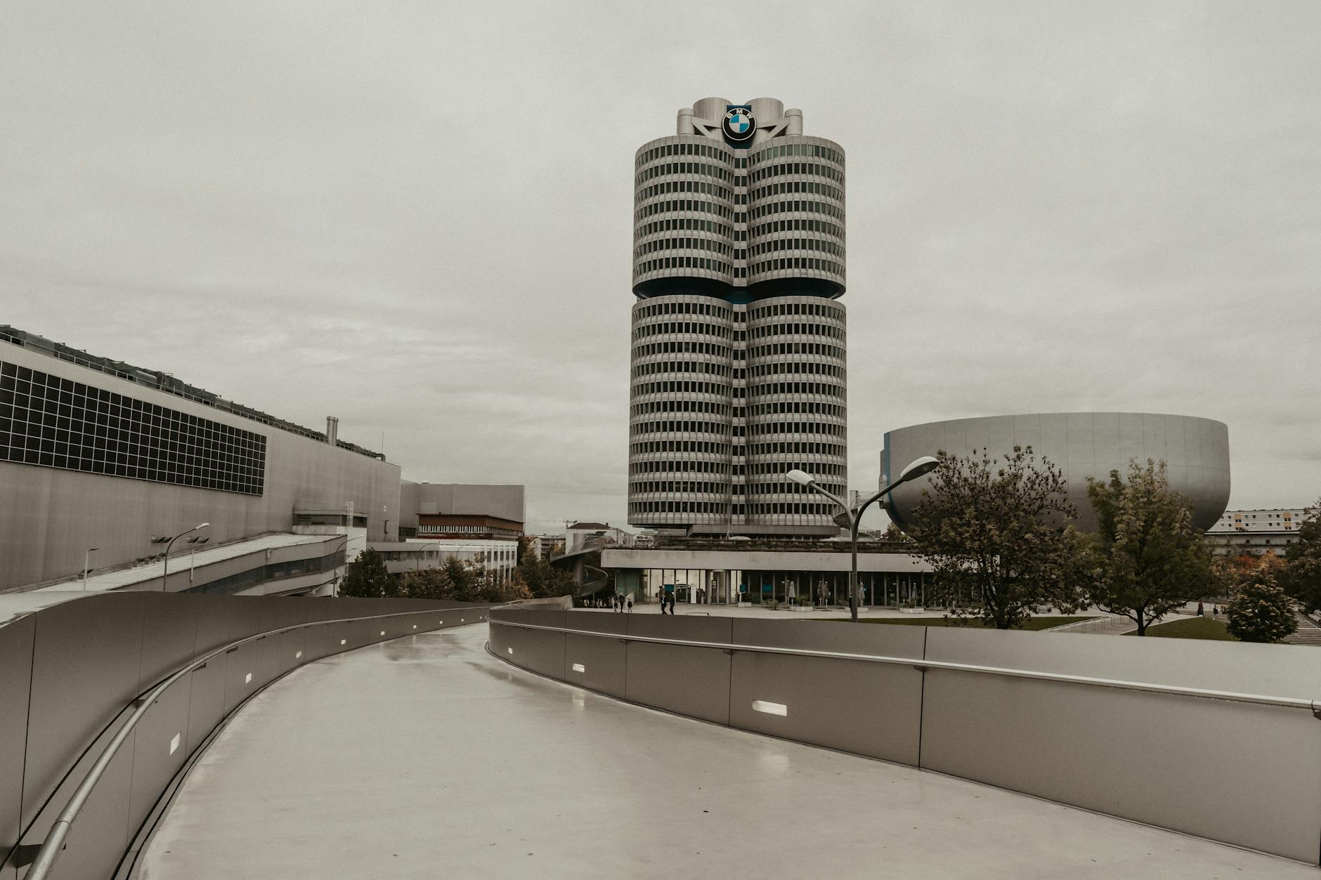 Modern BMW headquarters architecture in Munich