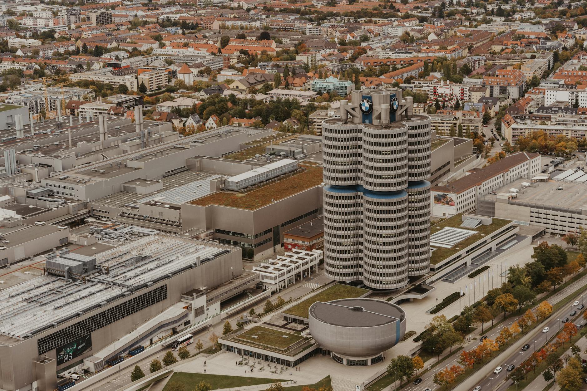 BMW headquarters in Munich from above