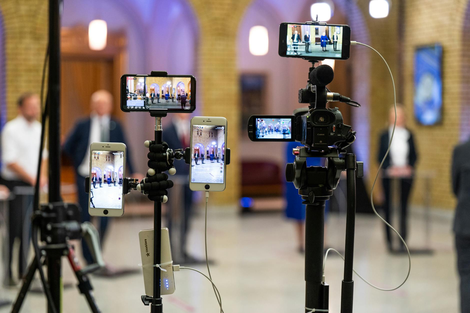 Multi-camera setup for a live event