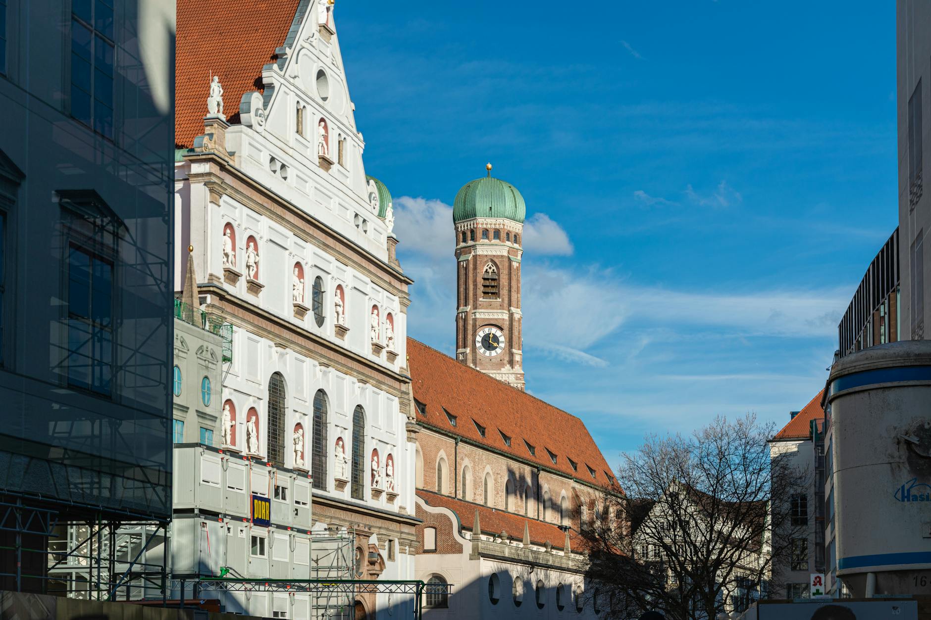 St. Michael's Church and Frauenkirche tower in Munich