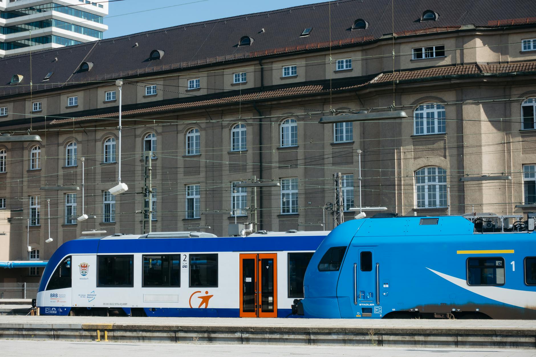Train at Munich railway station
