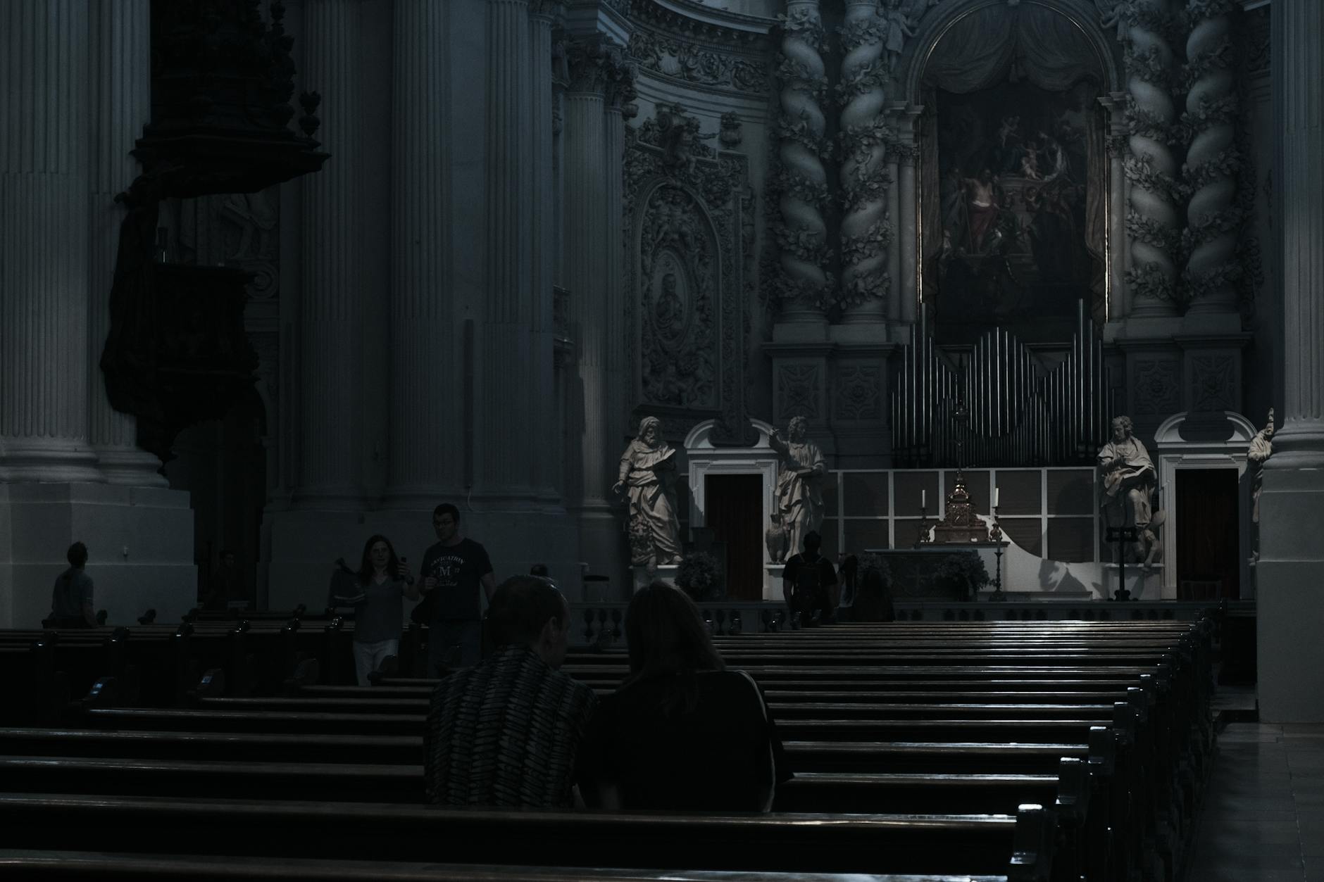 Ornate religious interior in a Munich church