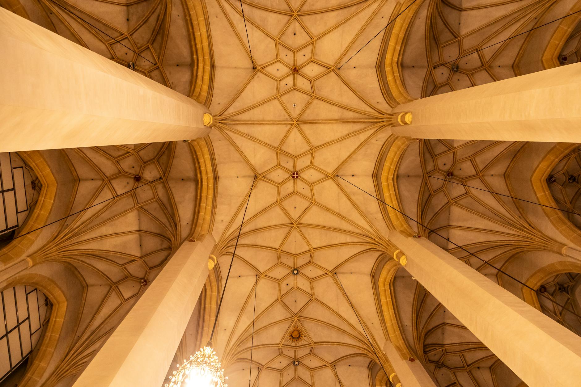 Gothic cathedral ceiling in Munich