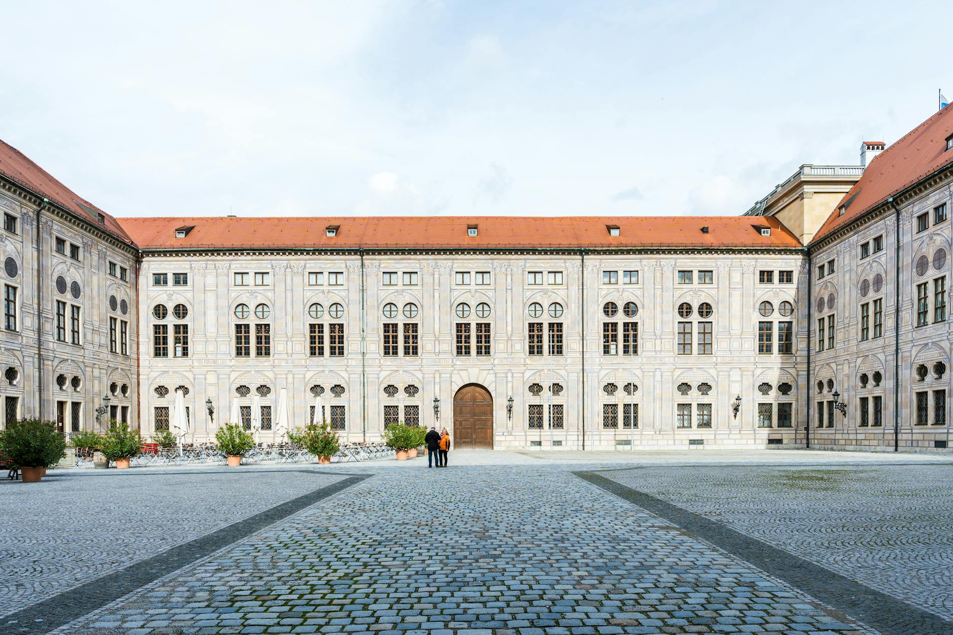 Historic palace courtyard in Munich