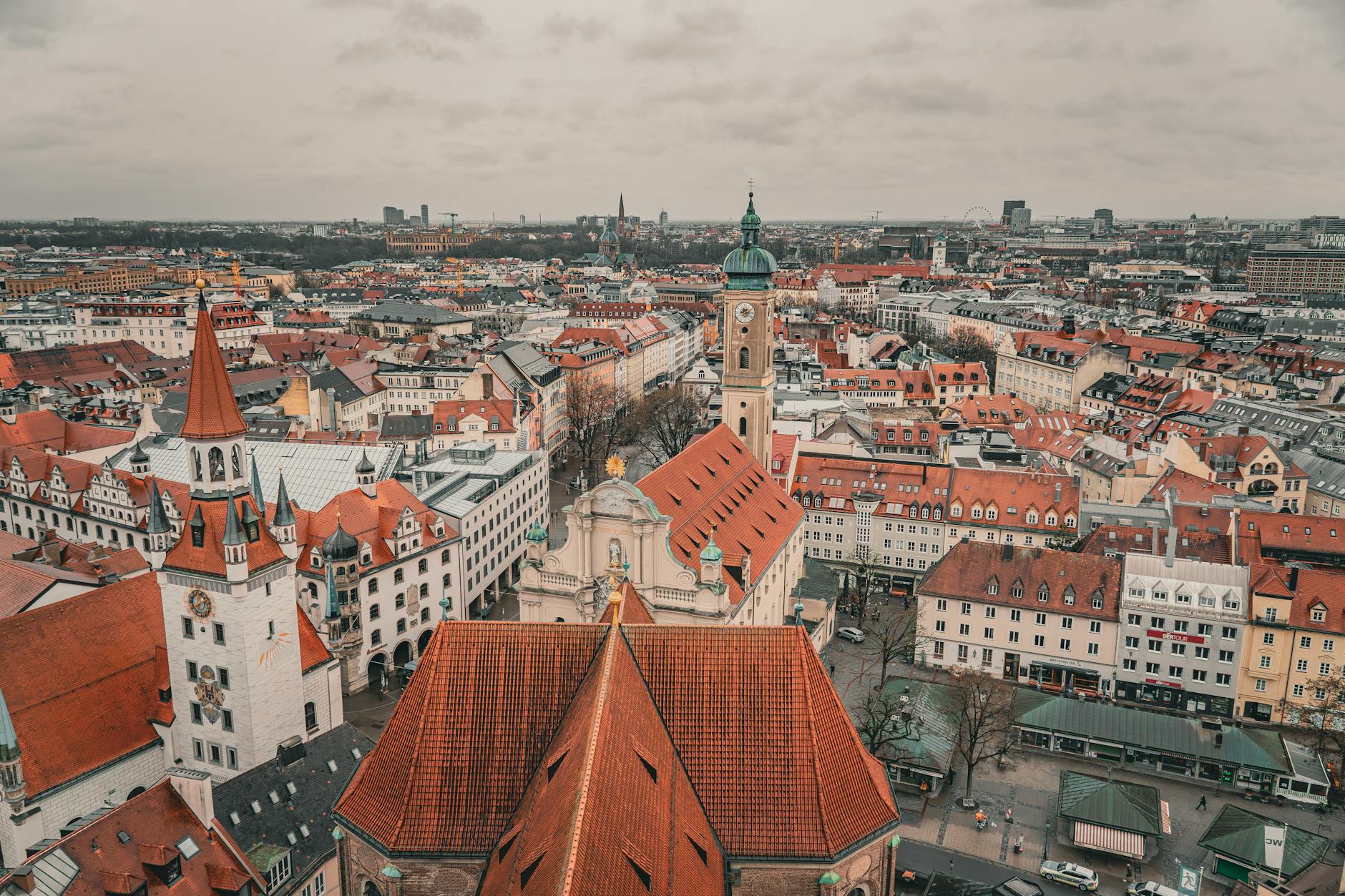 Historic rooftops in Munich old town