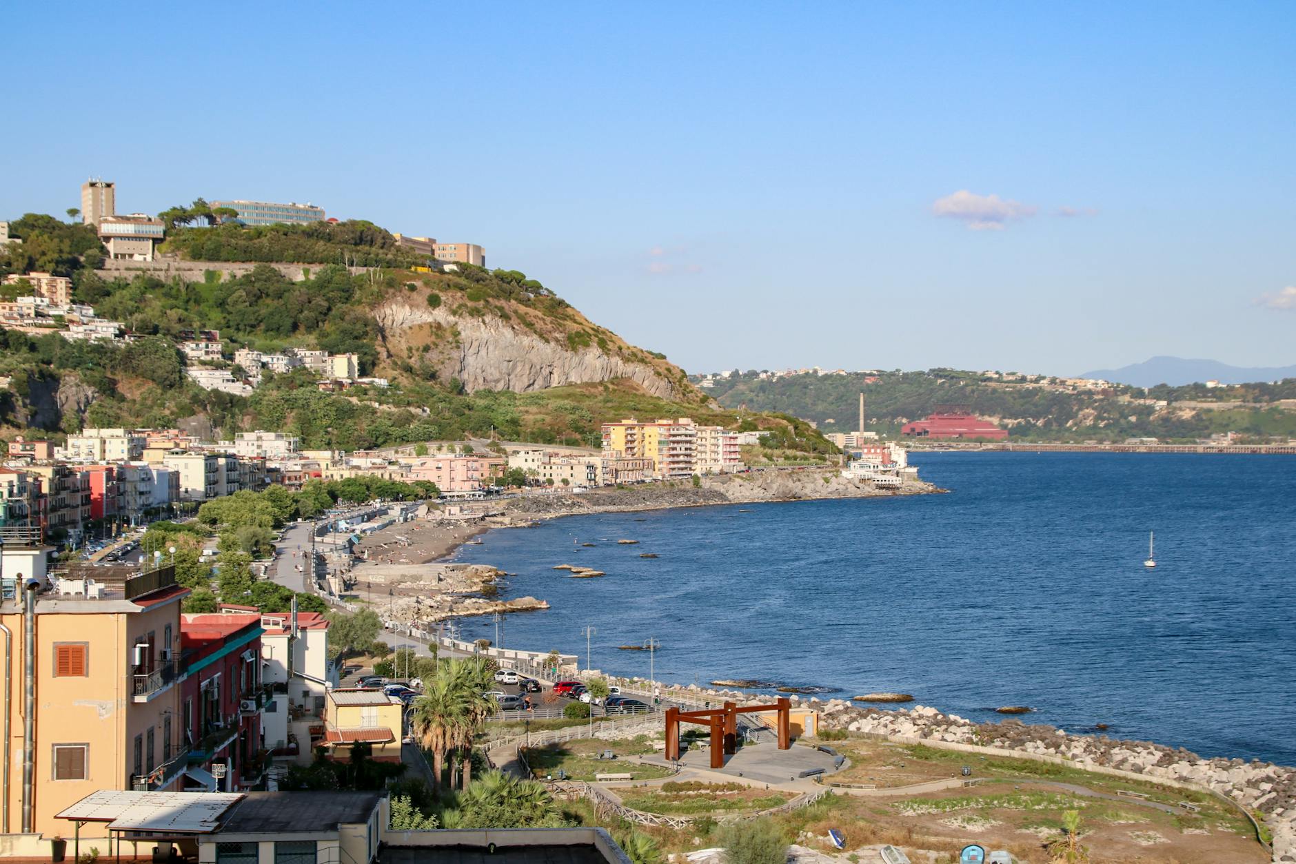 Coastal view of Pozzuoli in Campania