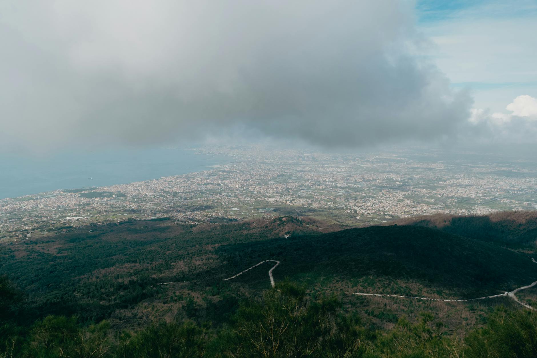 View of Naples from Mount Vesuvius