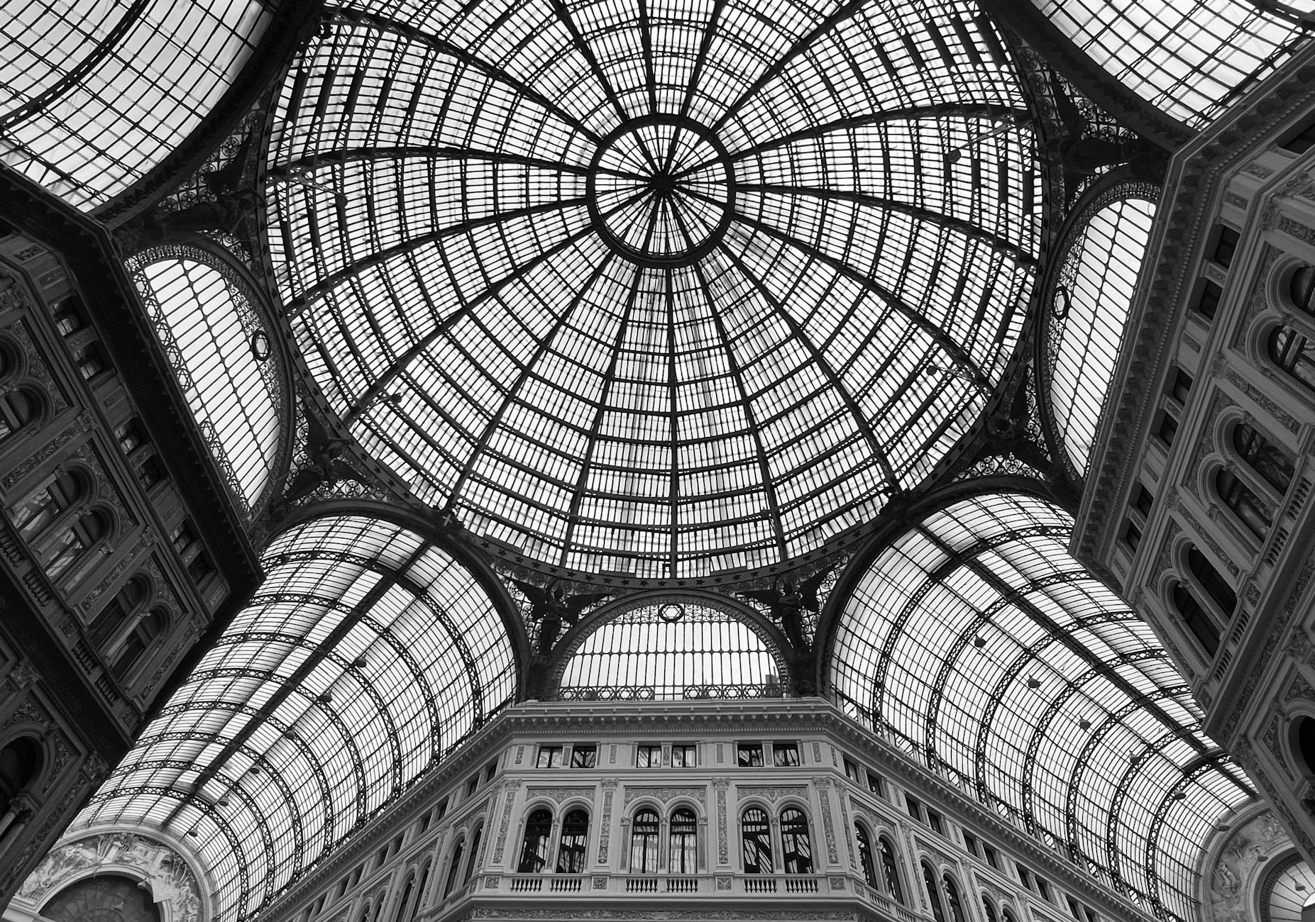 Glass ceiling of Galleria Umberto I in Naples