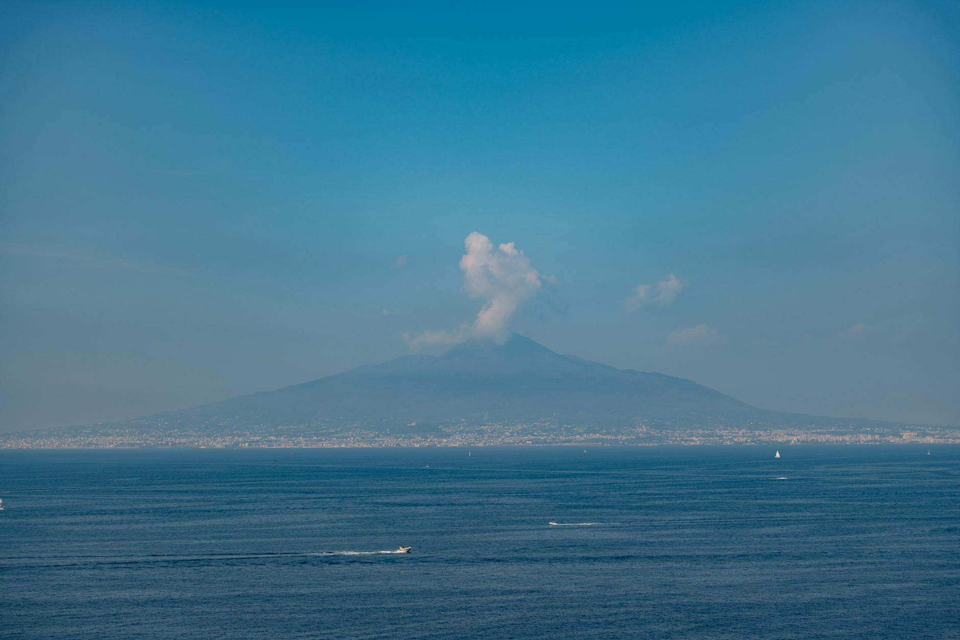 View of Mount Vesuvius and the Gulf of Naples