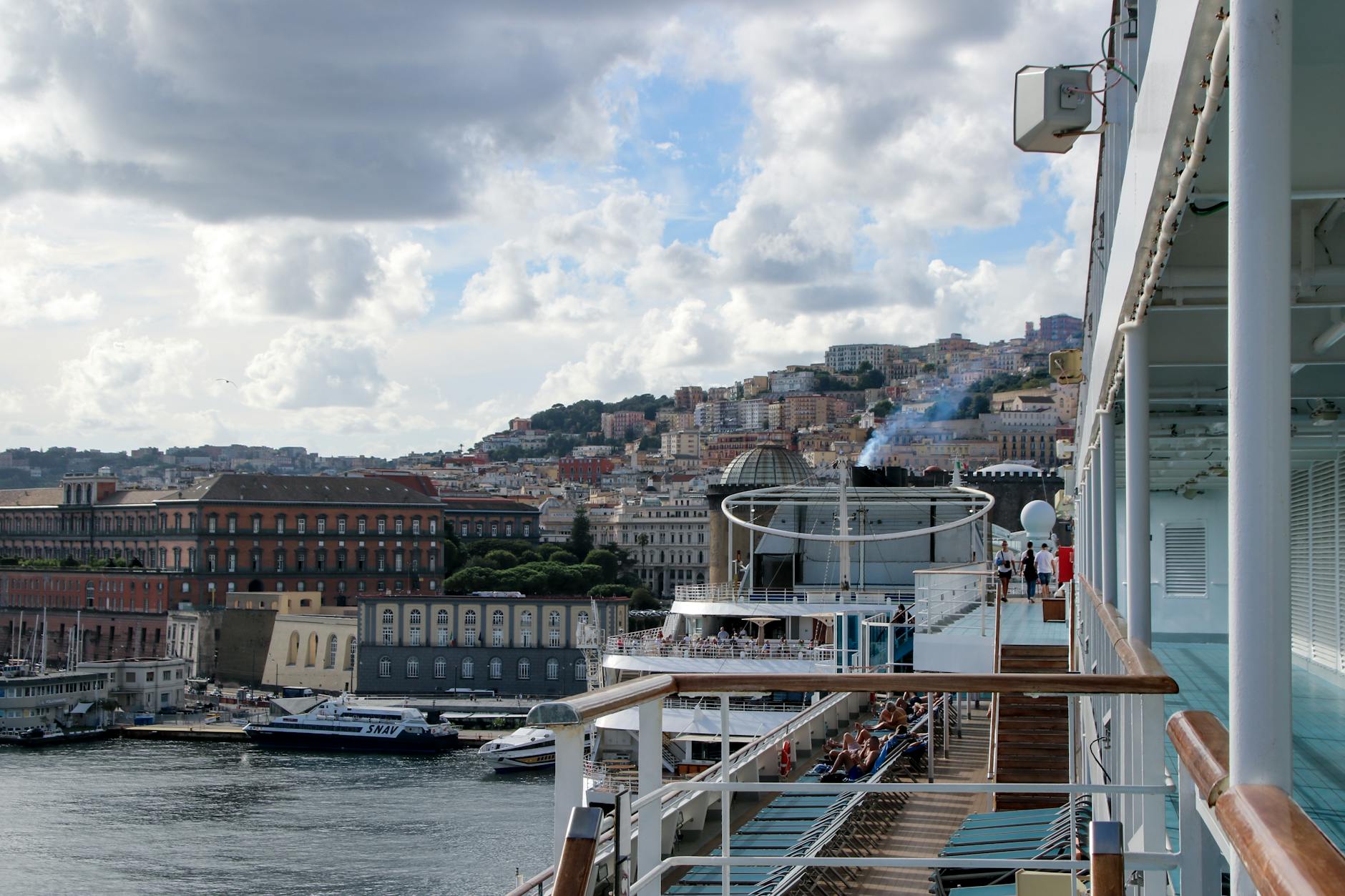 View of Naples from a cruise ship deck