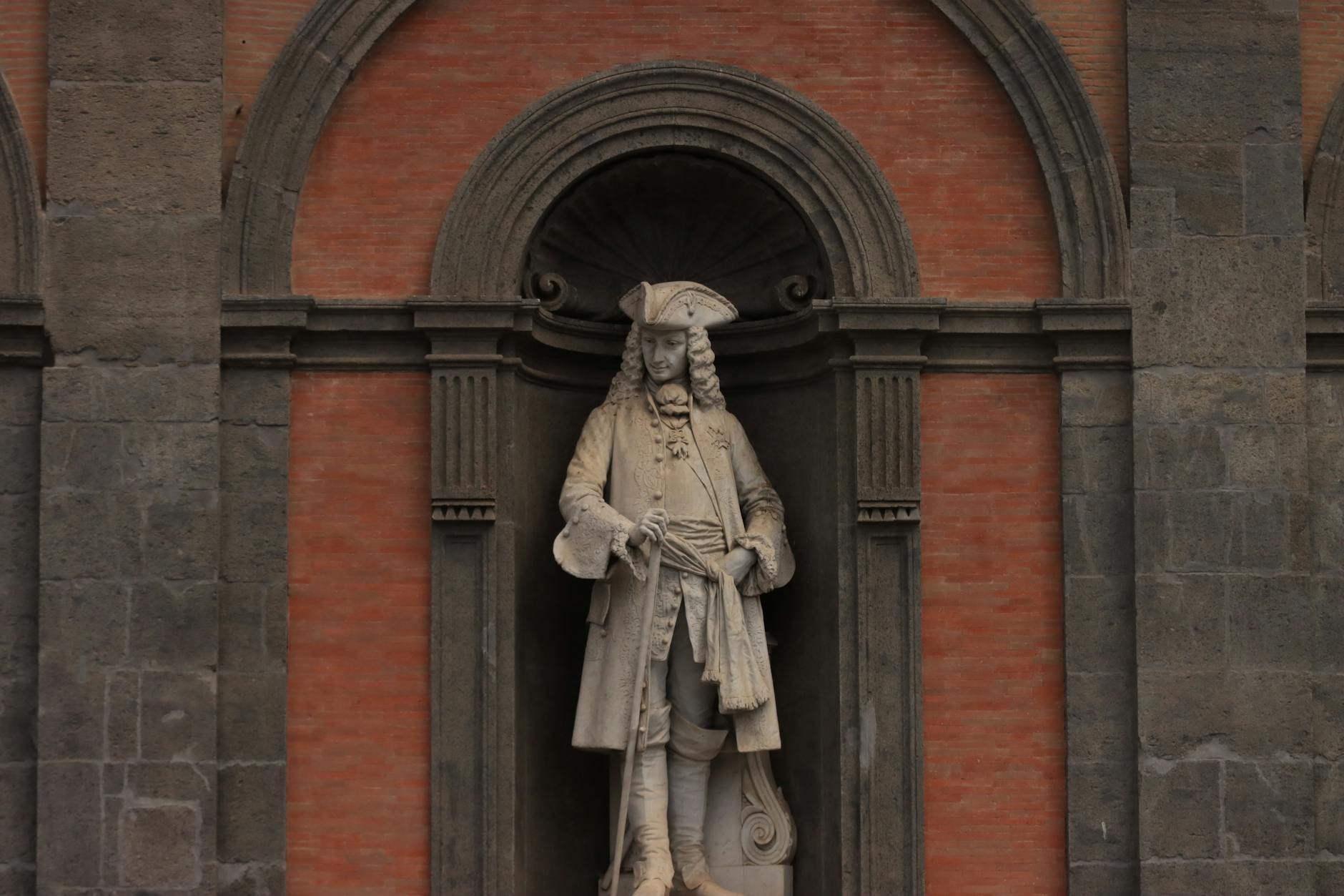 Marble statue at the Royal Palace of Naples