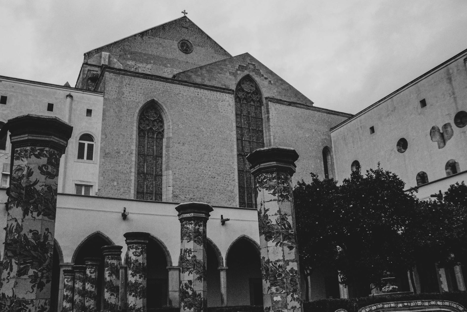 Facade of Santa Chiara in Naples