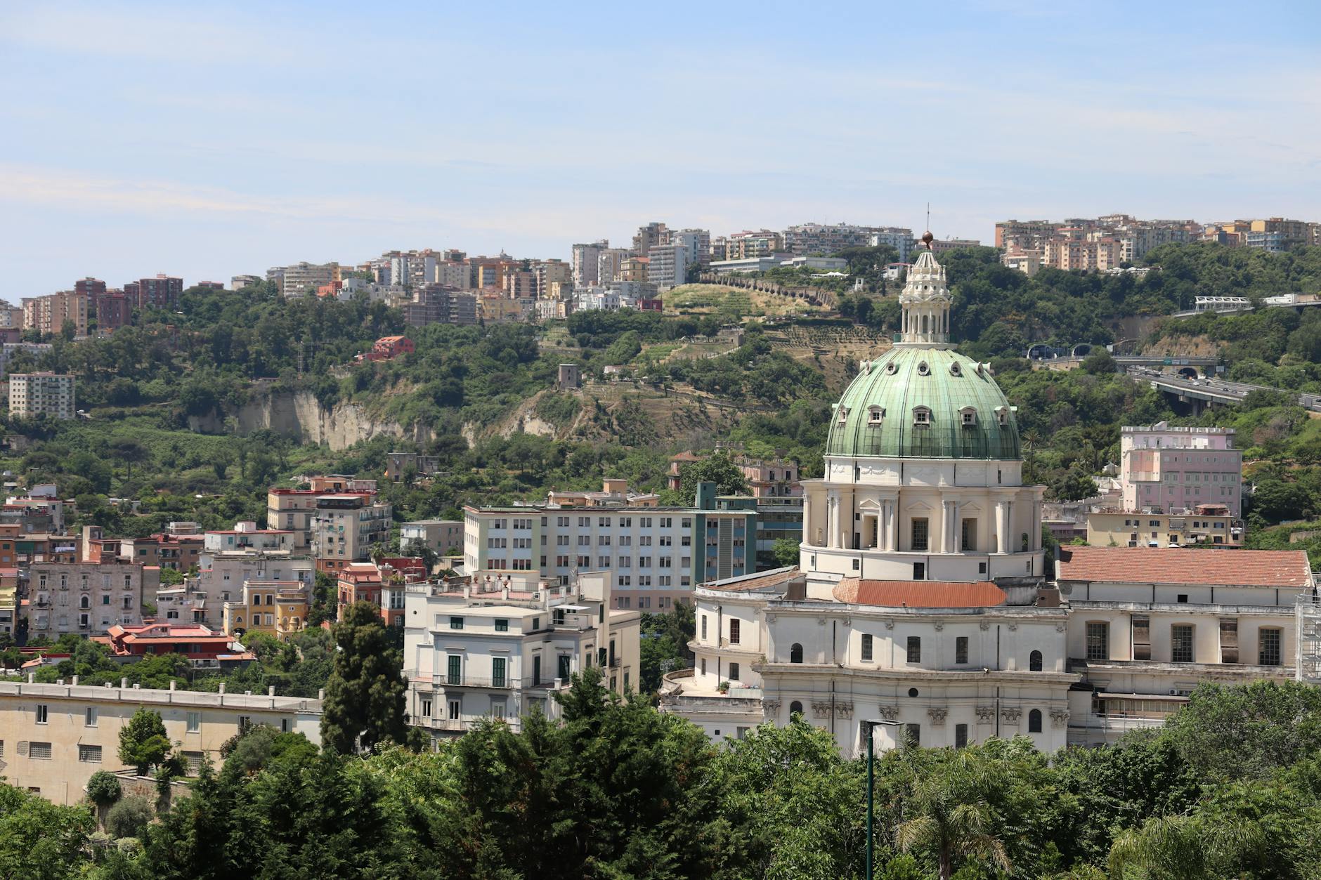 Panorama of Naples with Capodimonte church