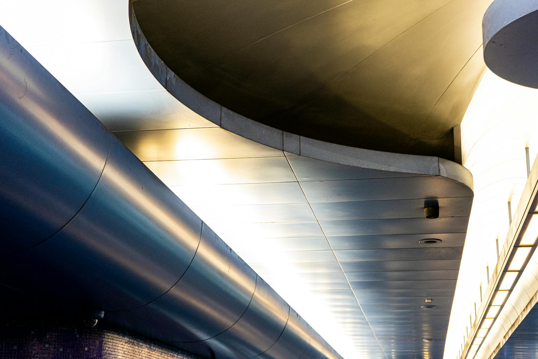 Modern architectural ceiling detail in Naples