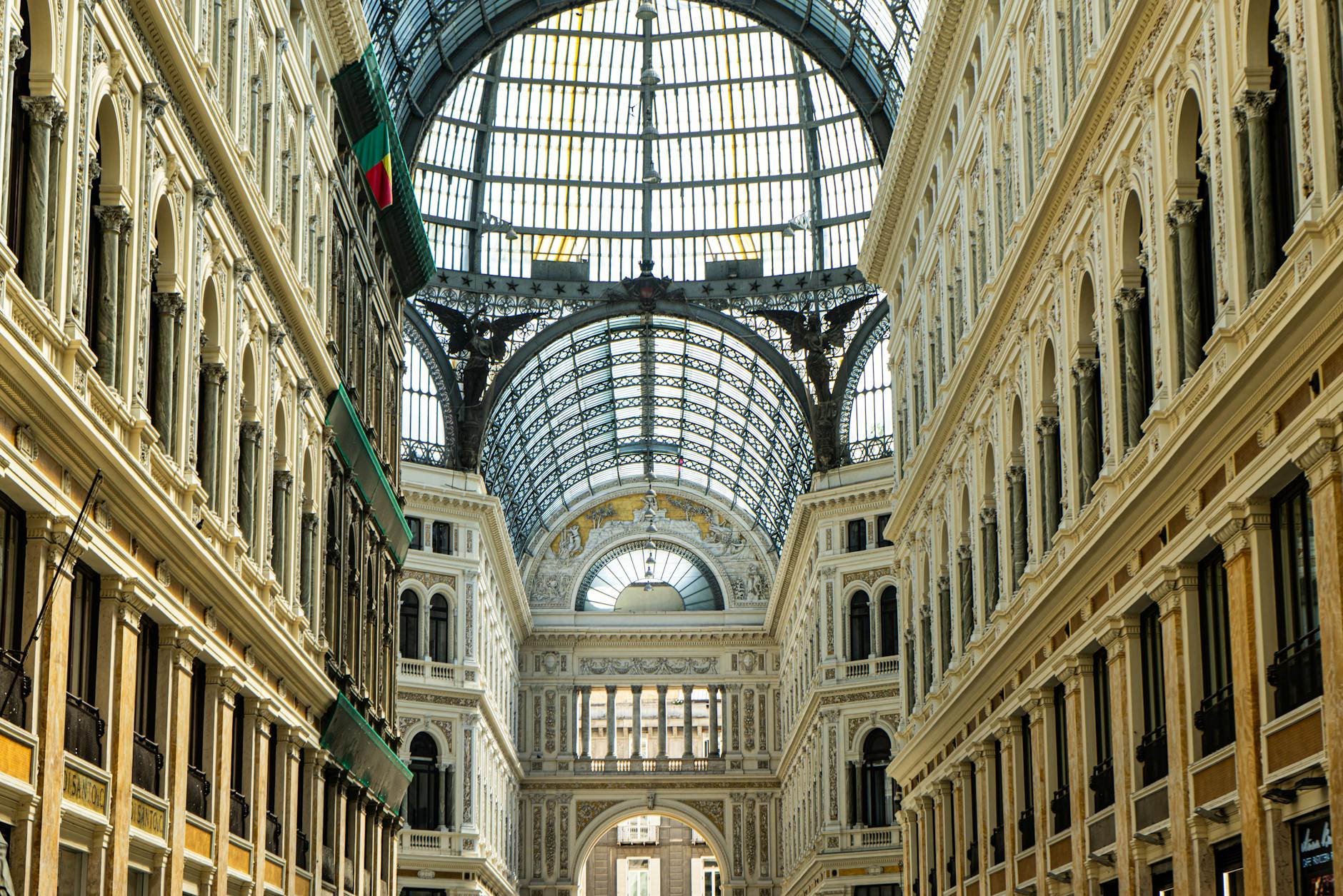 Interior of Galleria Umberto I in Naples