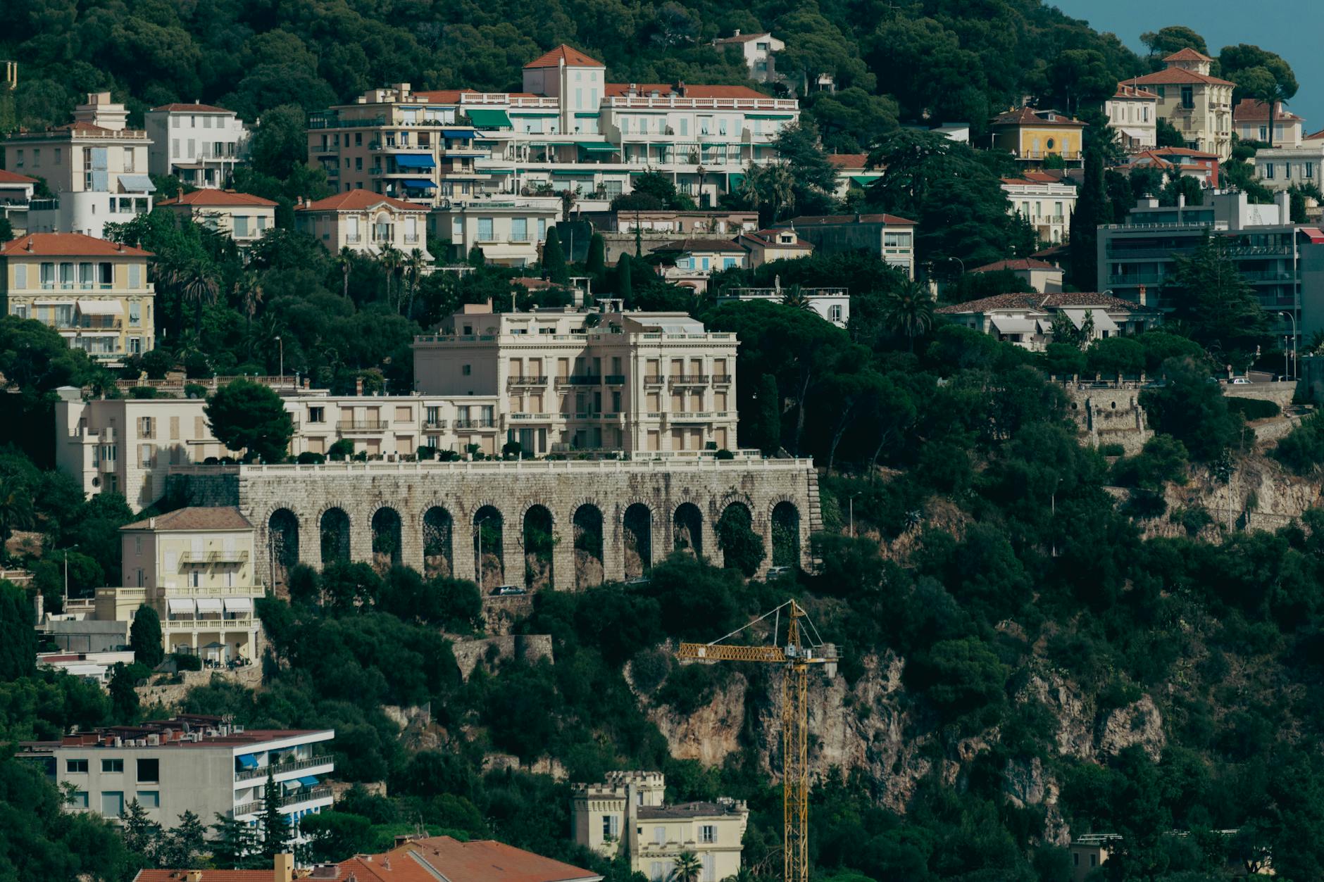 Hillside coastal architecture in Nice