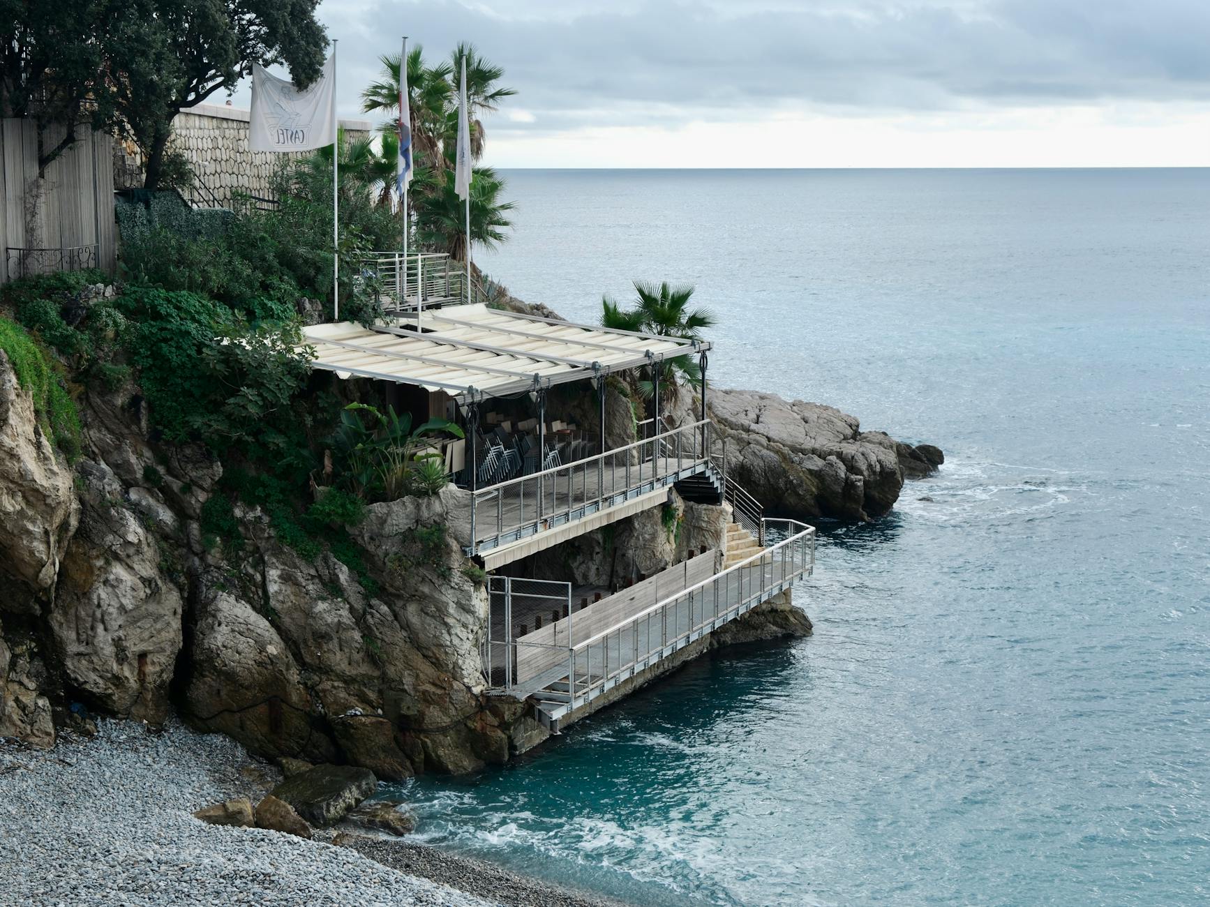 Cliffside venue by the Mediterranean Sea in Nice